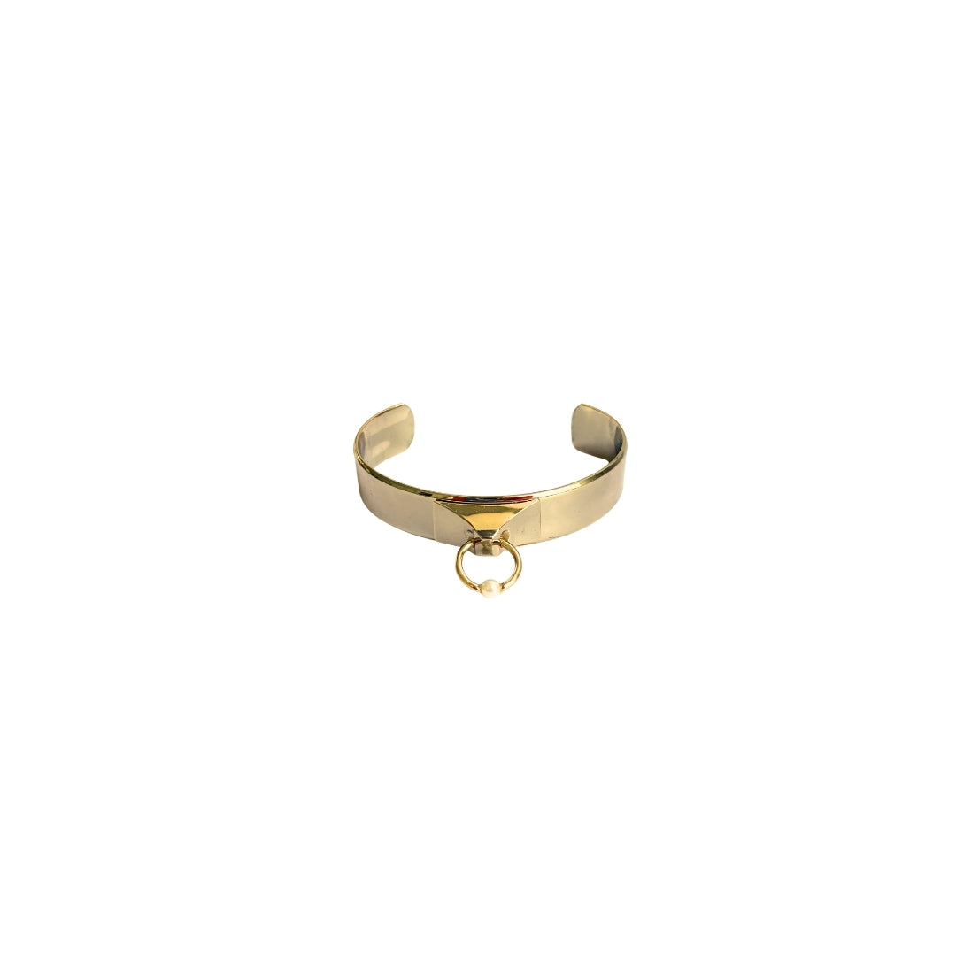 COSTUME GOLD HITCH CUFF BRACELET