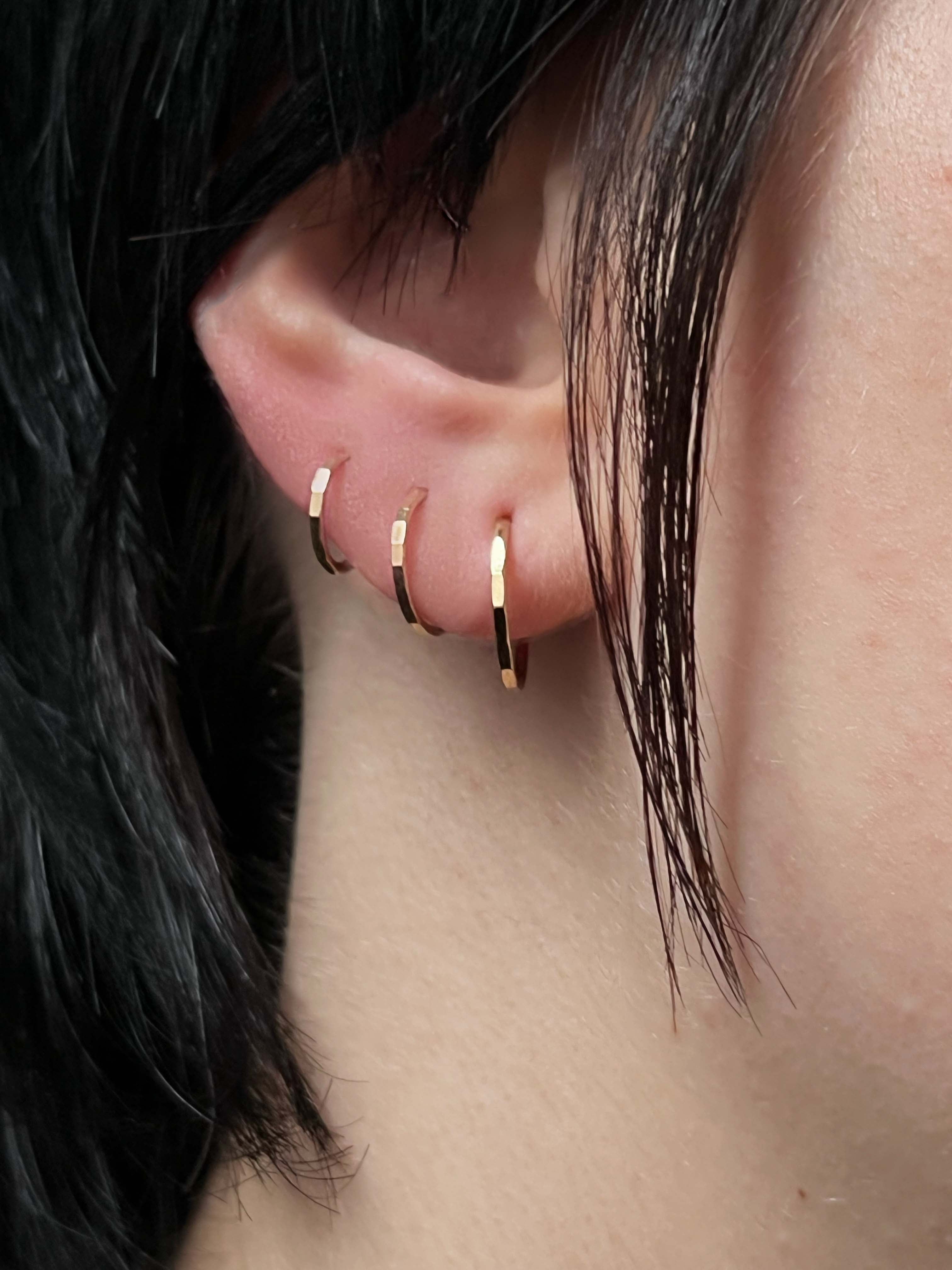Mini Faceted Earring - 3 Sizes