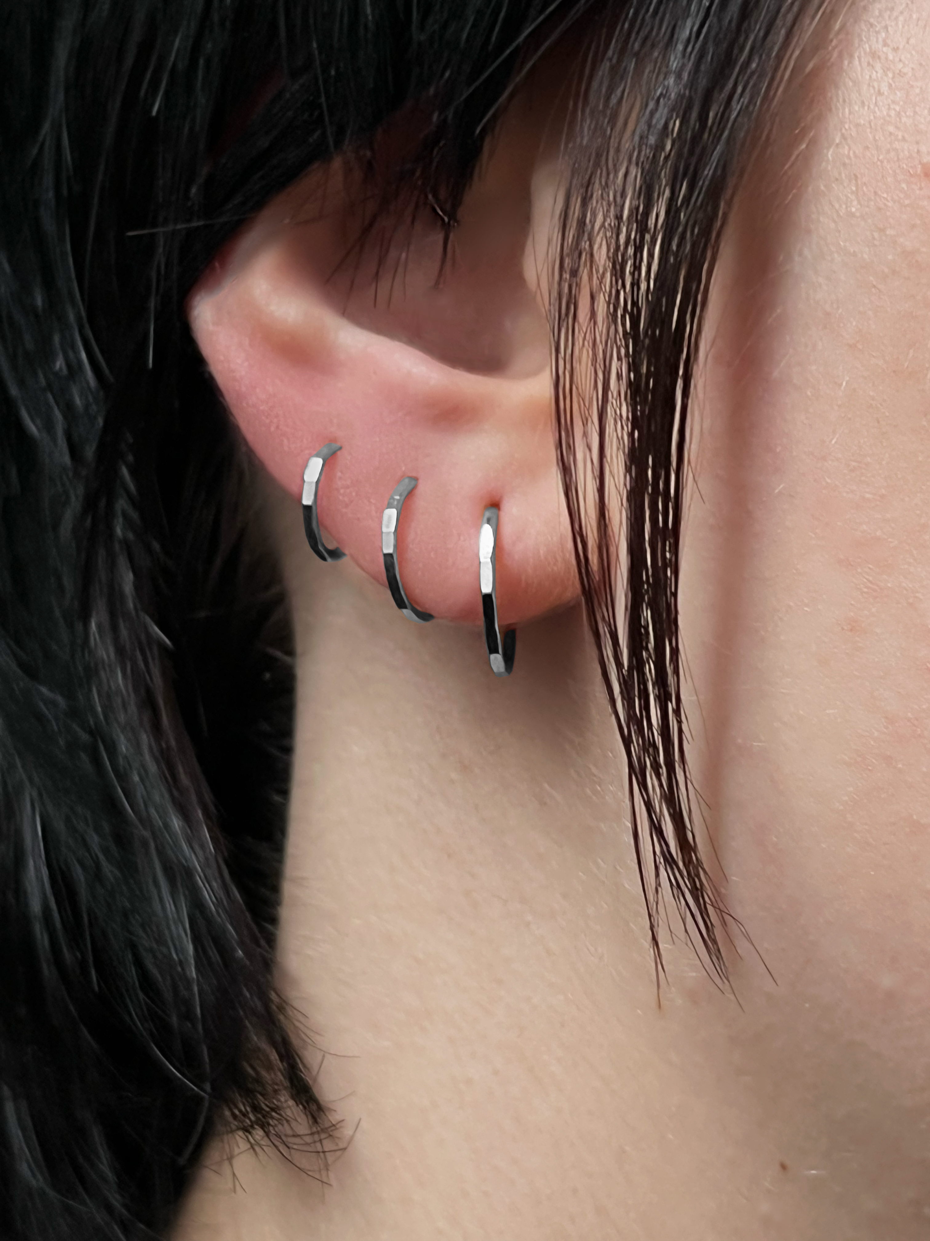 Mini Faceted Earring - 3 Sizes