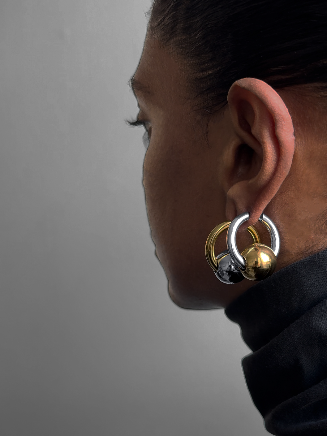 Bead Hoop 2 in 1 Earring