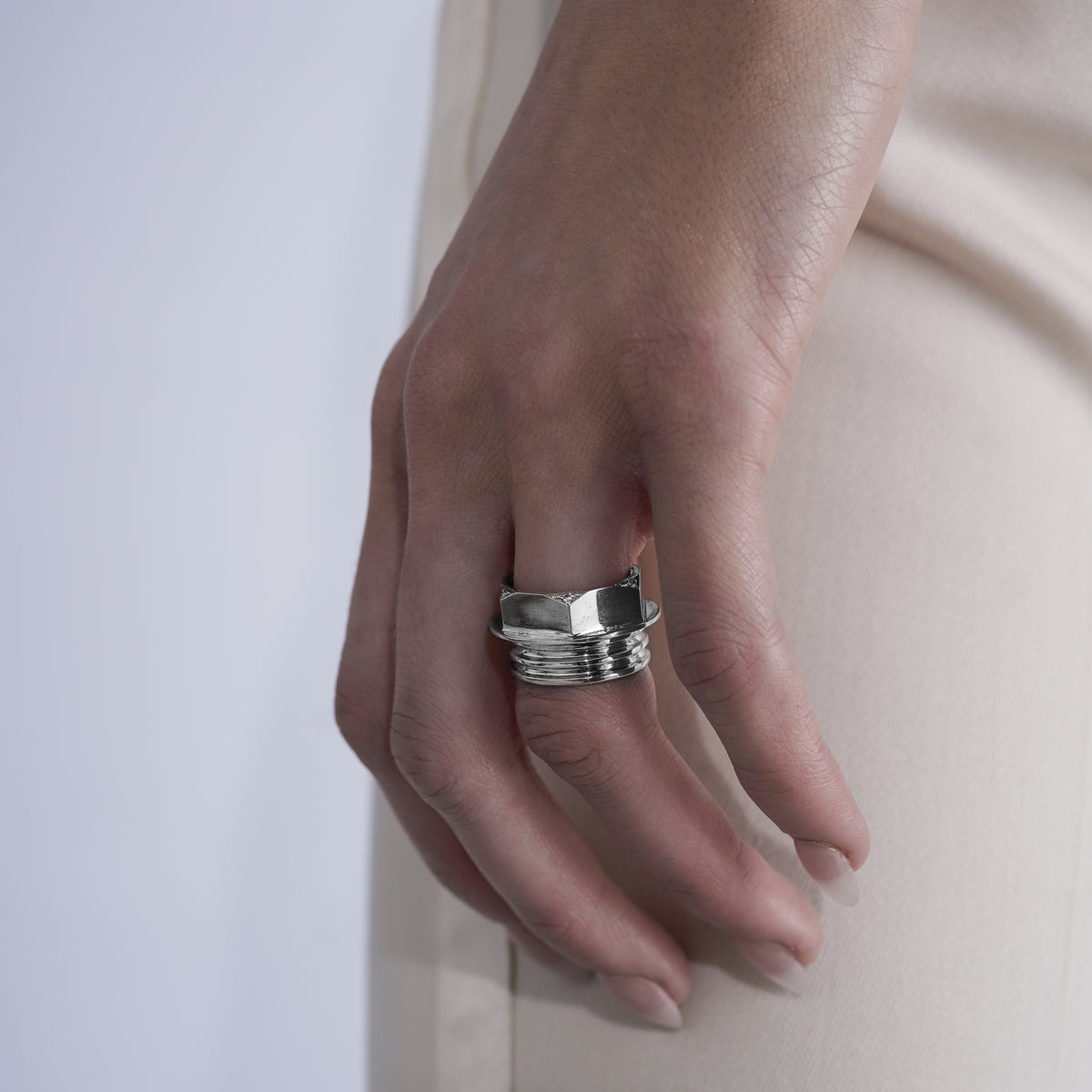 Medium Coupling Ring - 935 Silver