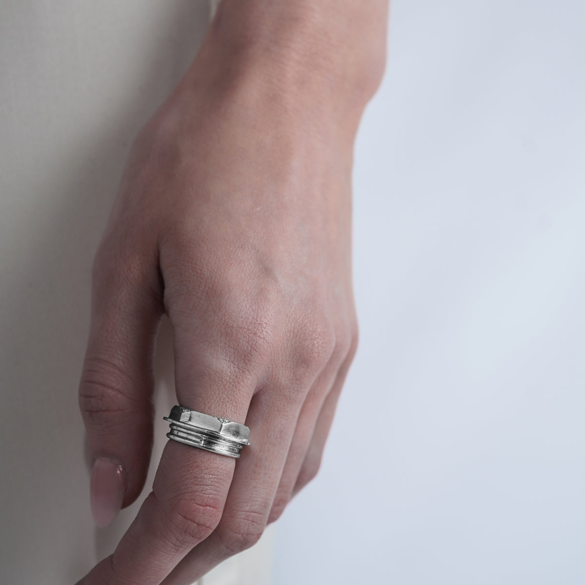 Short Coupling Ring - 935 Silver