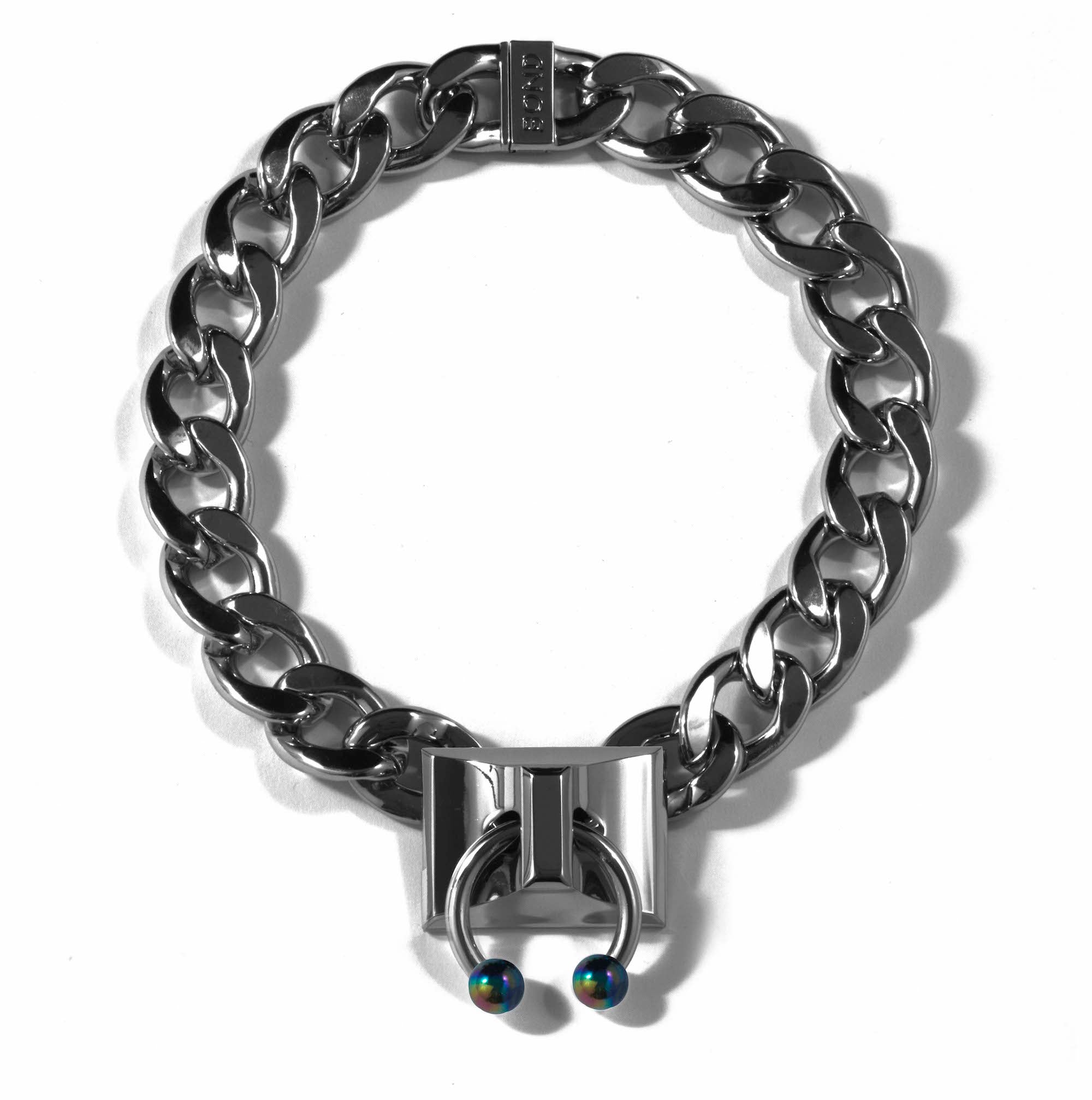 GUNMETAL CHAIN HITCH NECKTIE