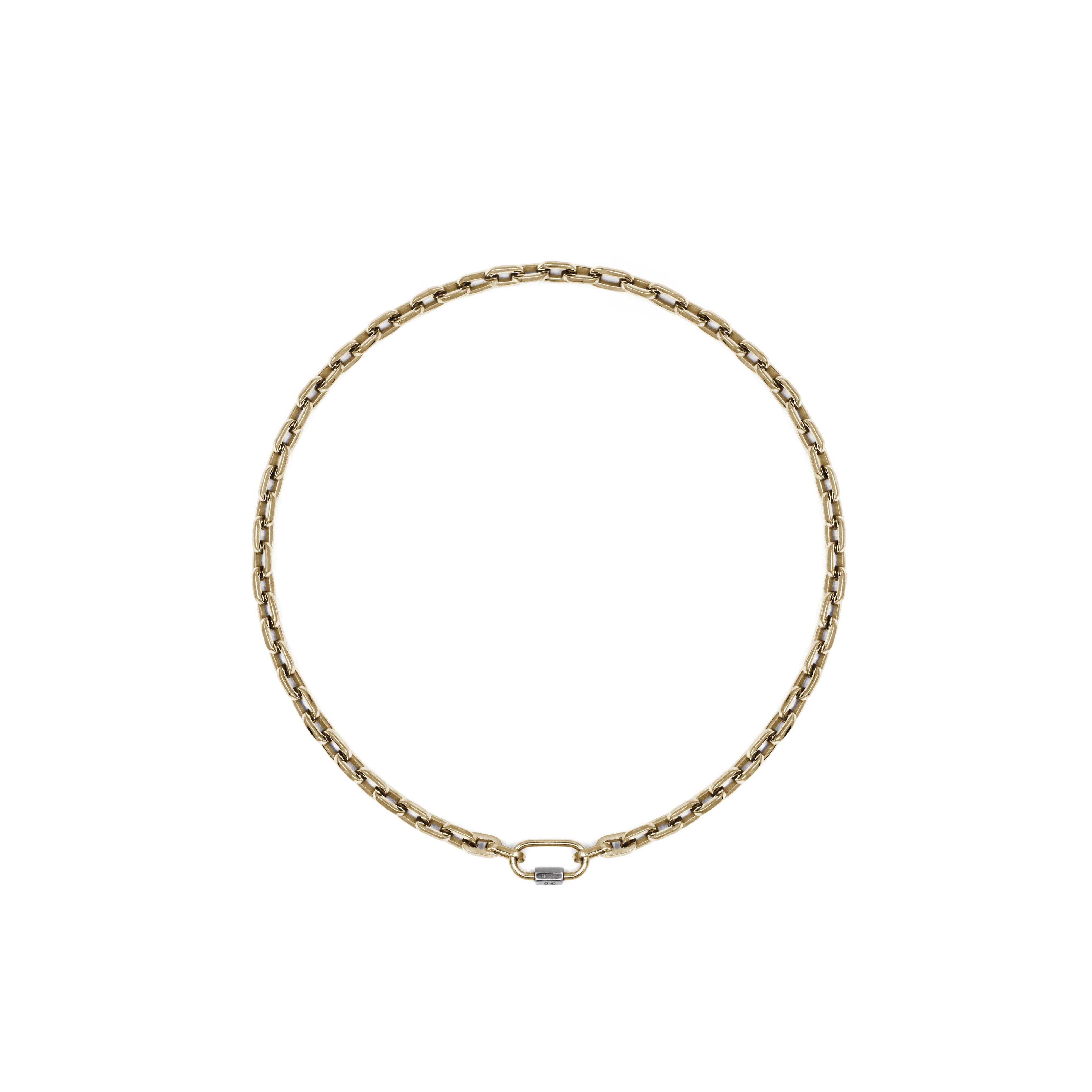 Mini Two-Tone Hex Chain Necklace