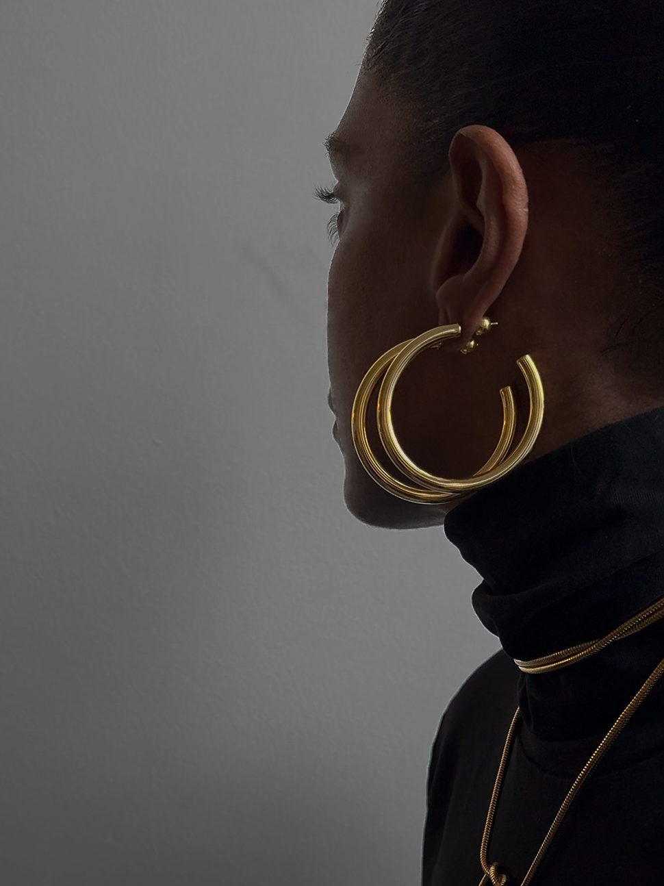 Hollow Hoop Bead Earring