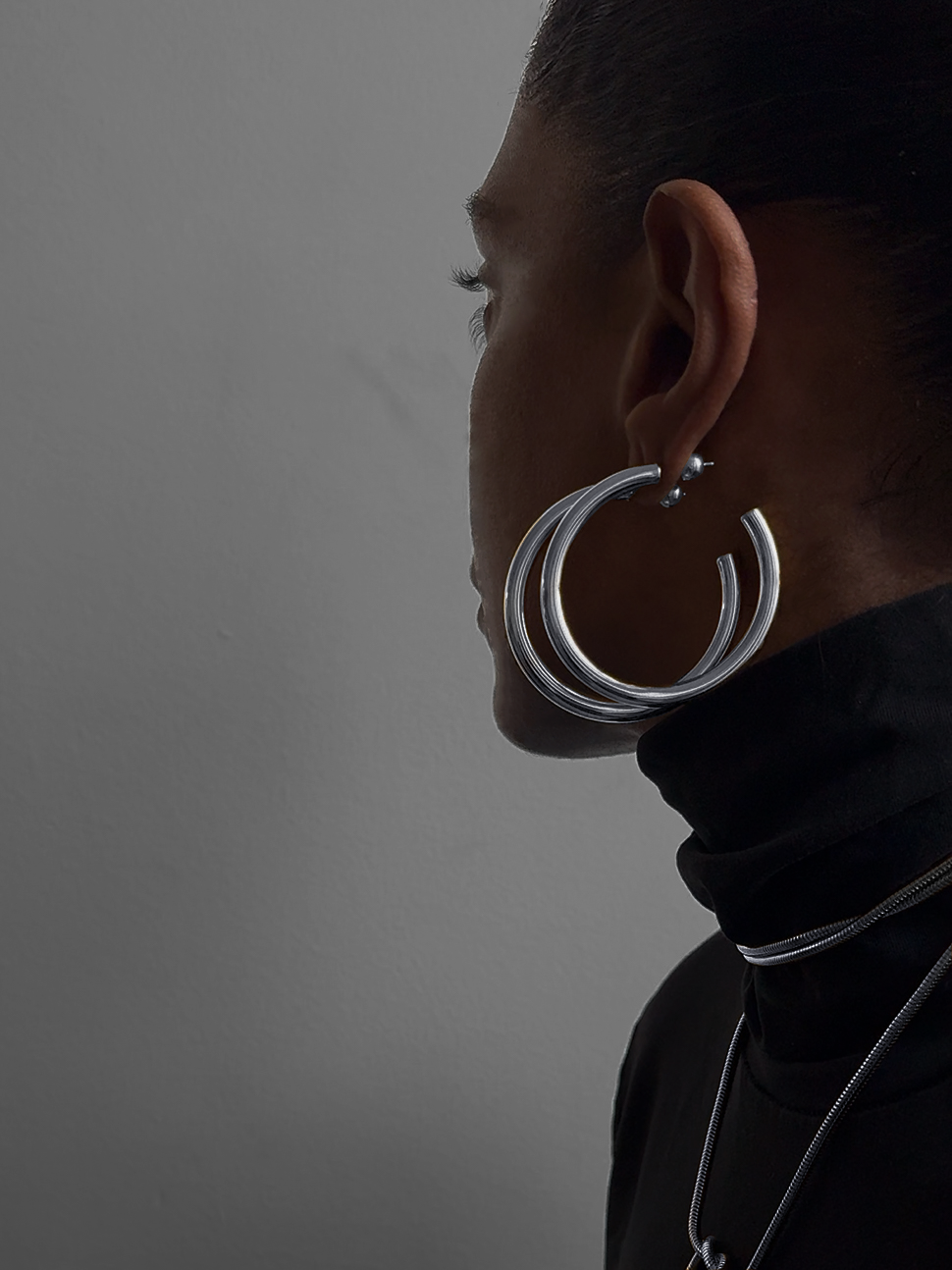 Hollow Hoop Bead Earring