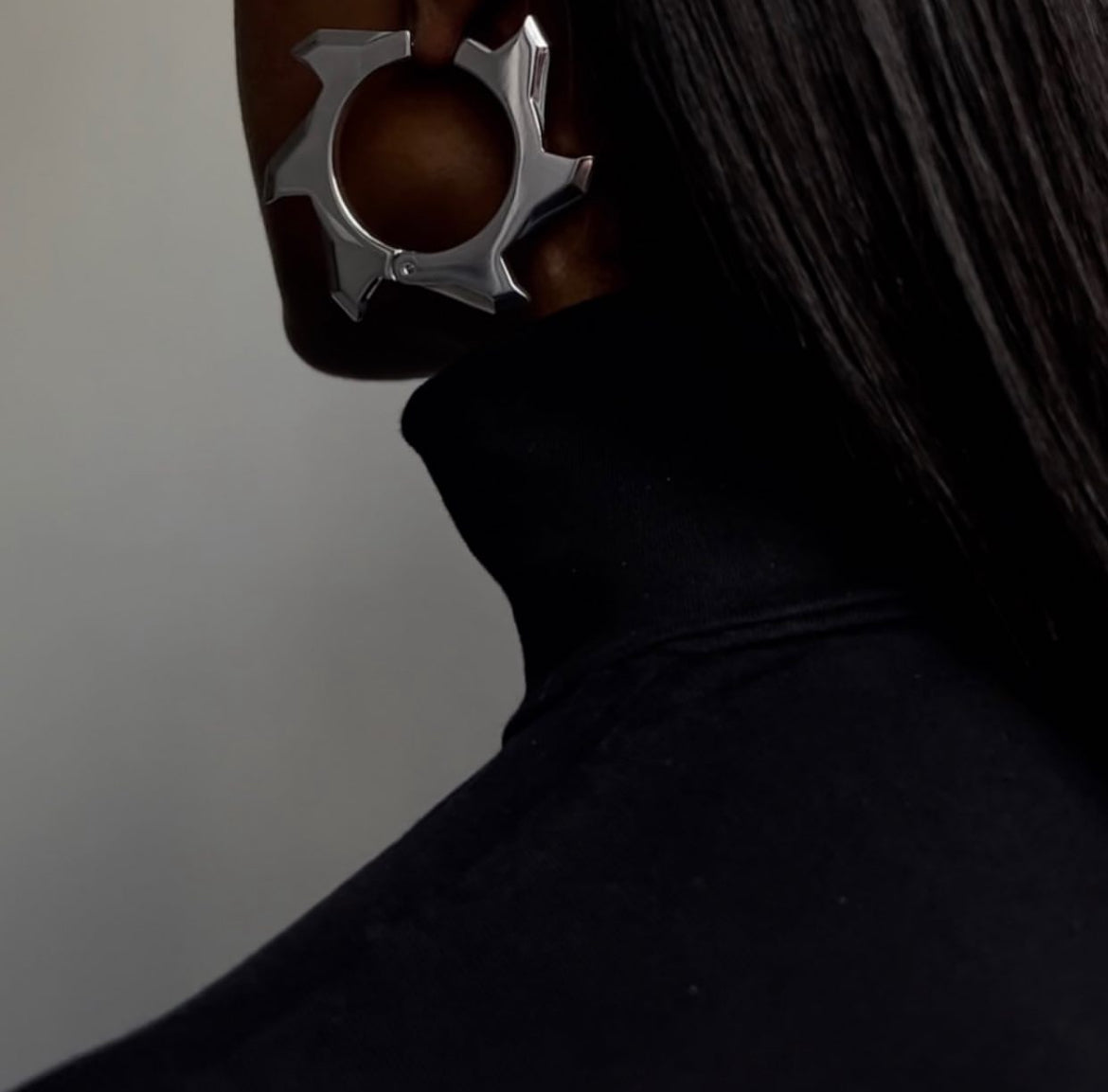 Medium Buzzsaw Hoop Earring