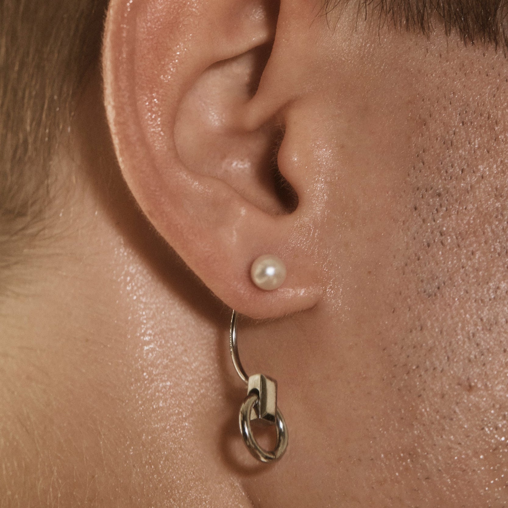 Pearl + Hitch Curved Earring