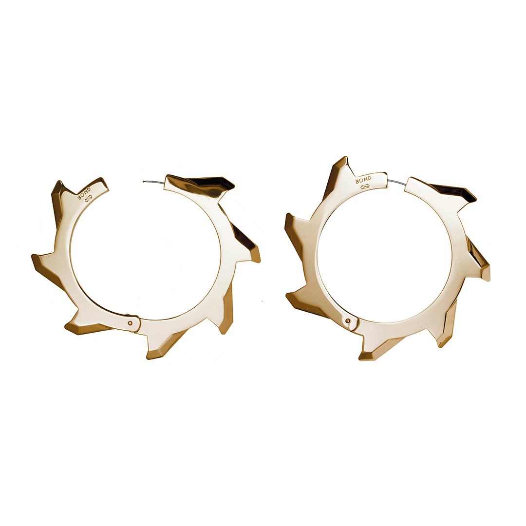 Large Buzzsaw Hoop Earring