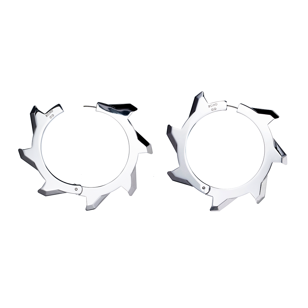 Large Buzzsaw Hoop Earring
