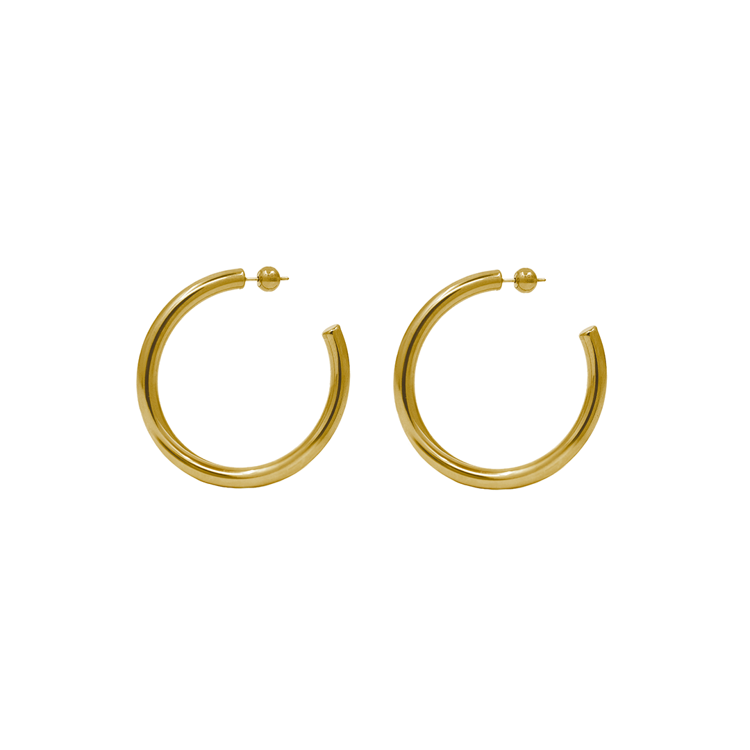 Hollow Hoop Bead Earring