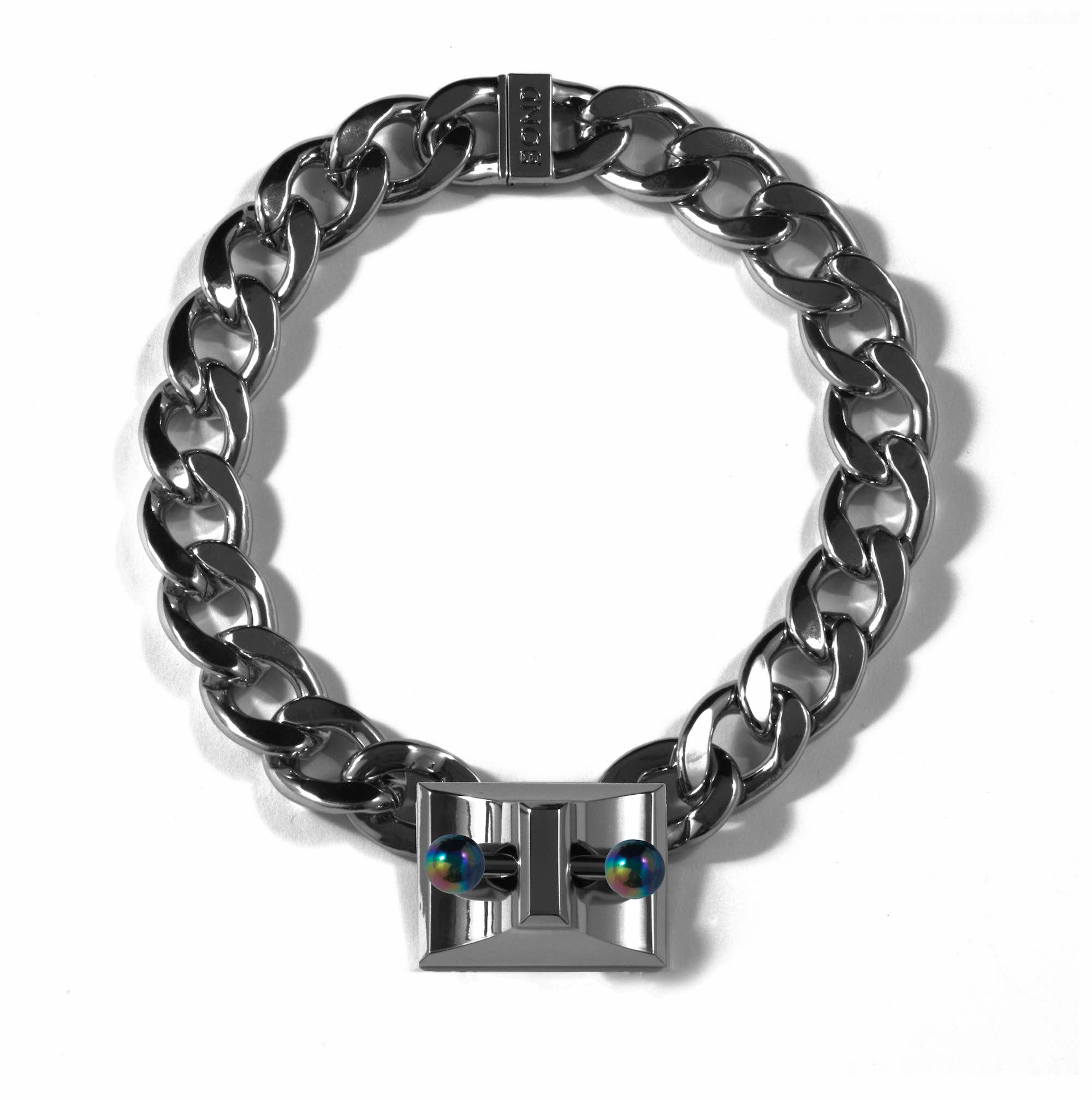 GUNMETAL CHAIN HITCH NECKTIE