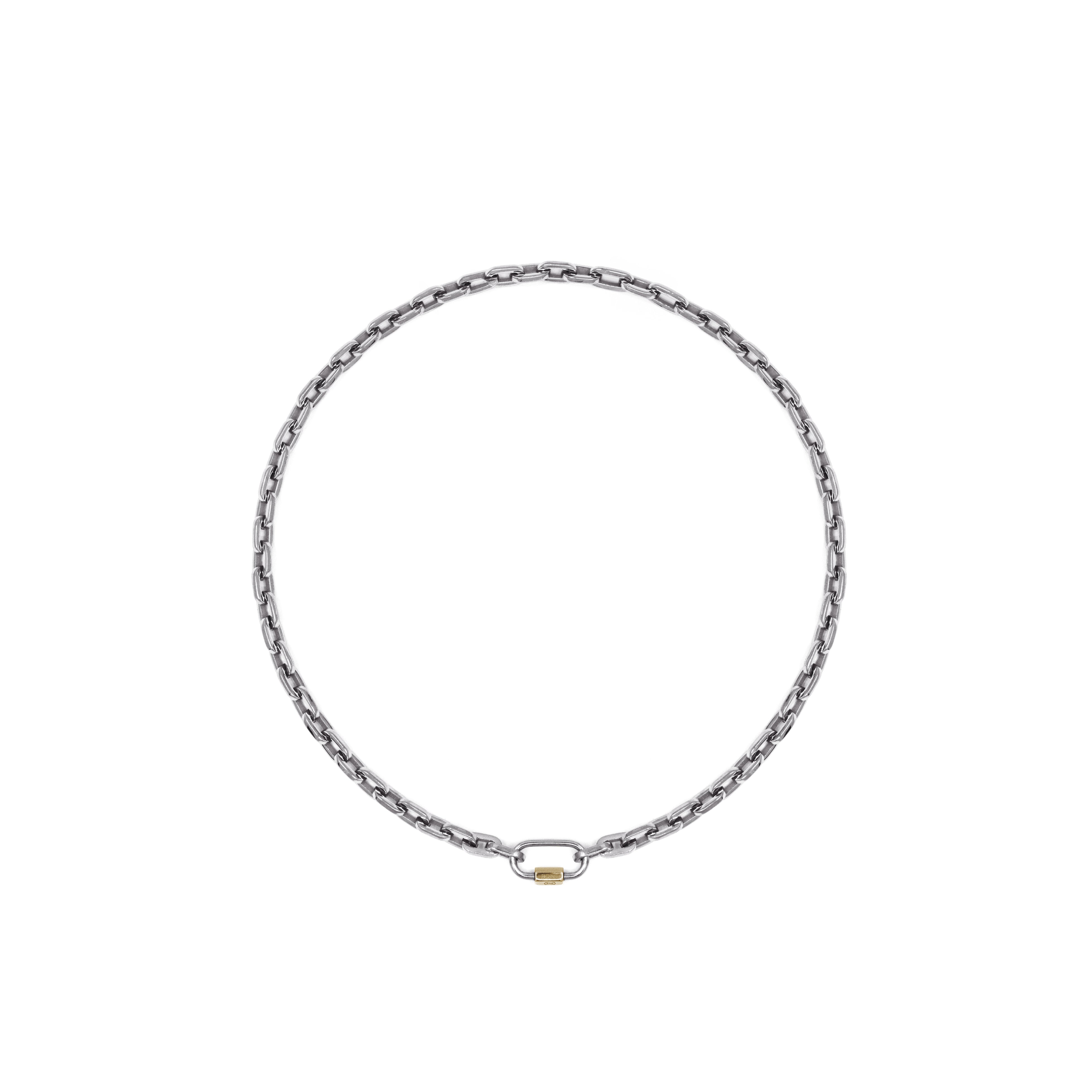Mini Two-Tone Hex Chain Necklace