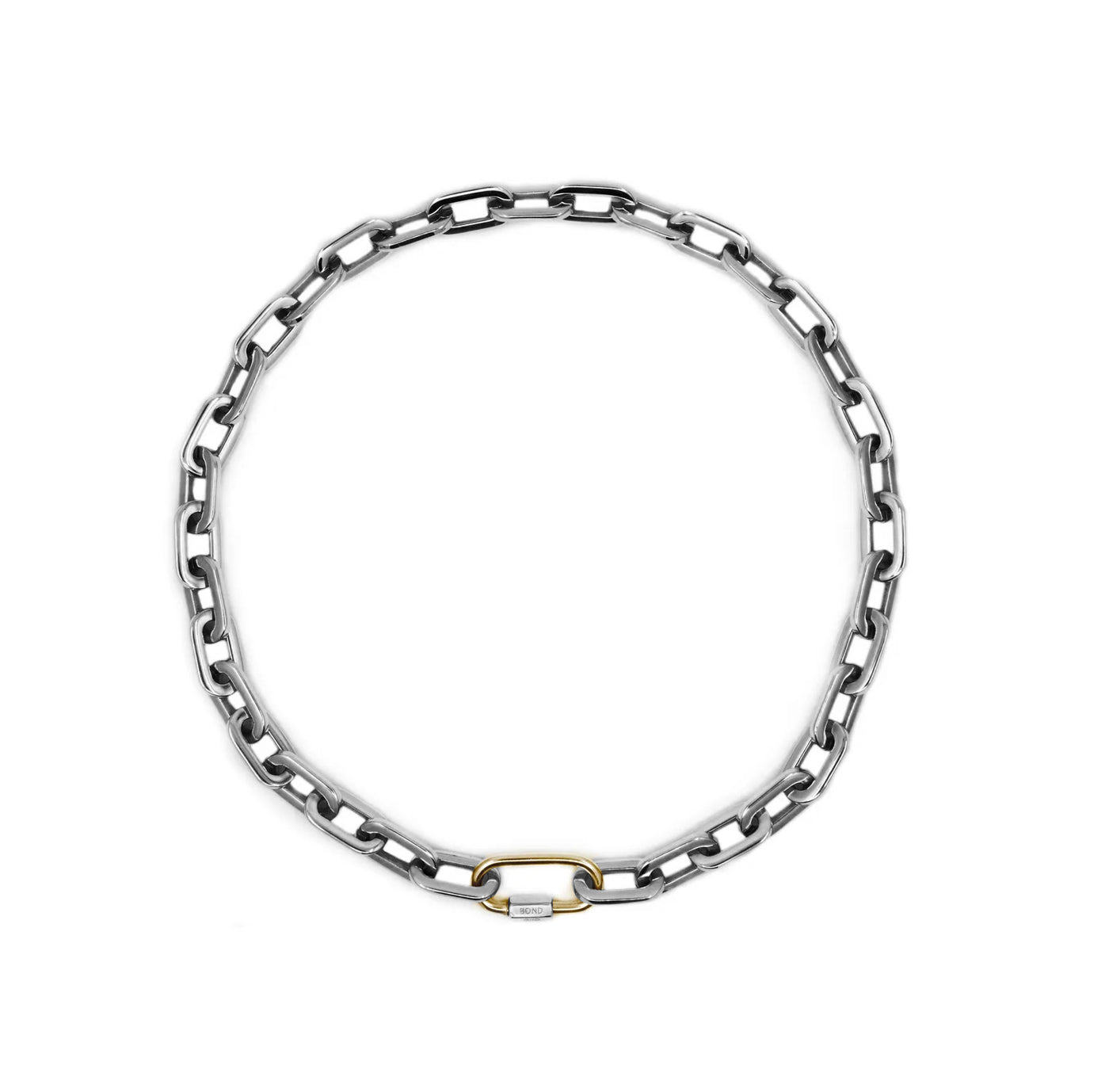 Two-Tone 22" Hex Chain Necklace