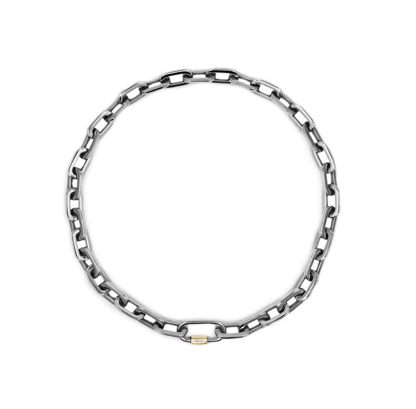Two-Tone 22" Hex Chain Necklace