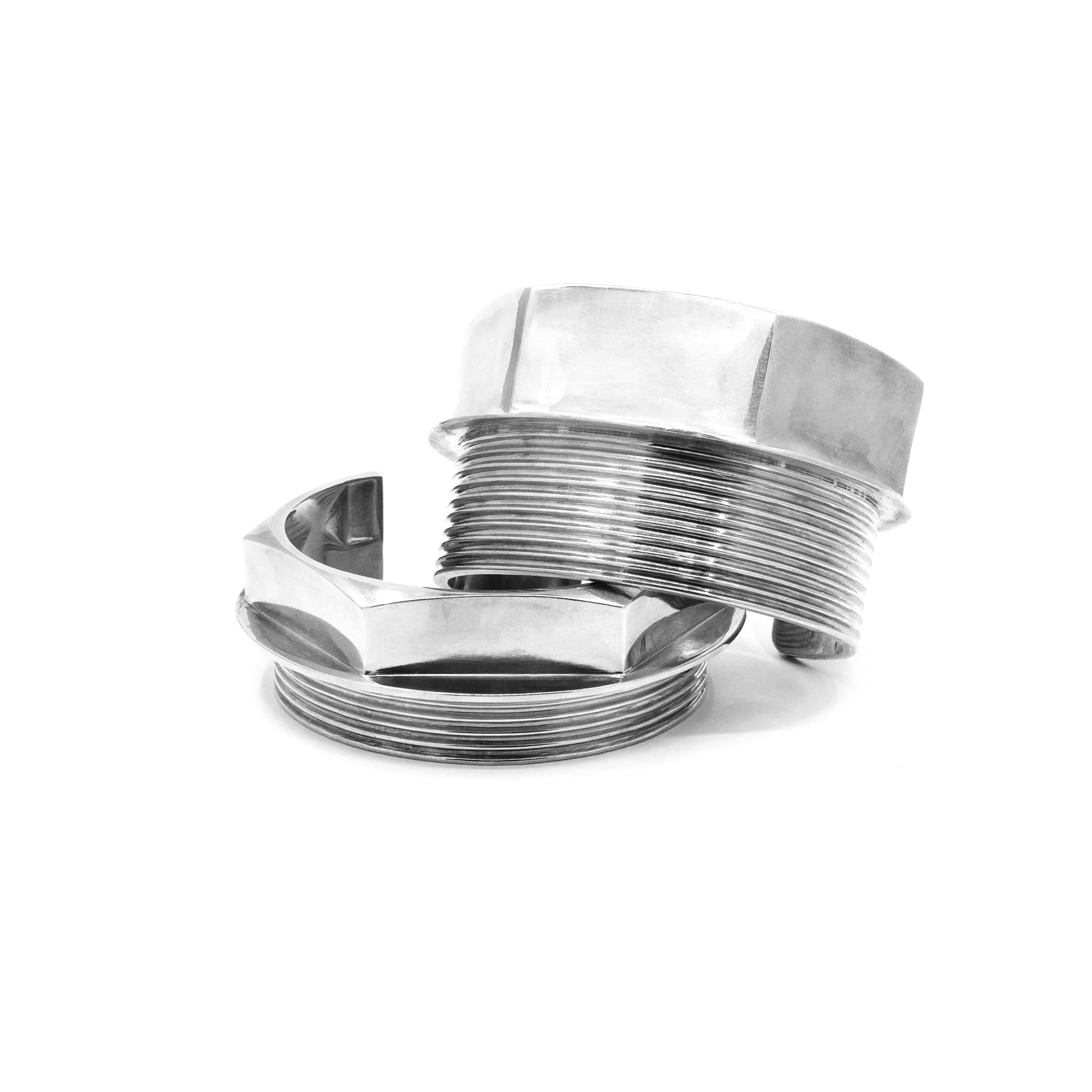Narrow Coupling Cuff - 935 Silver