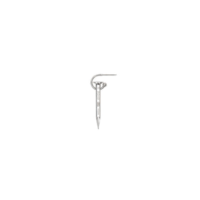 Large Nail Hoop Earring - 935 Silver