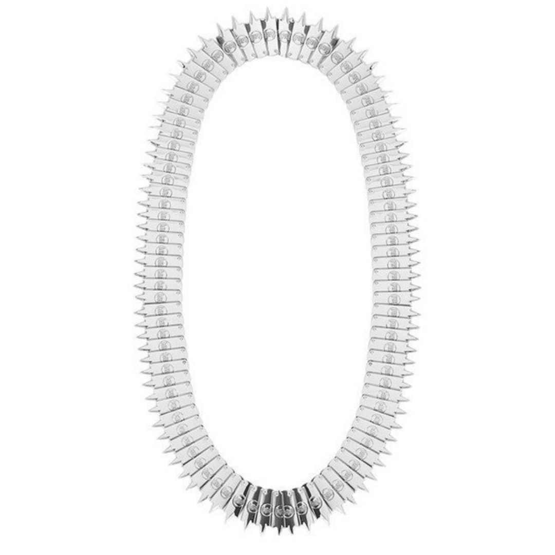 SILVER SPADE RIVET NECKLACE SAMPLE
