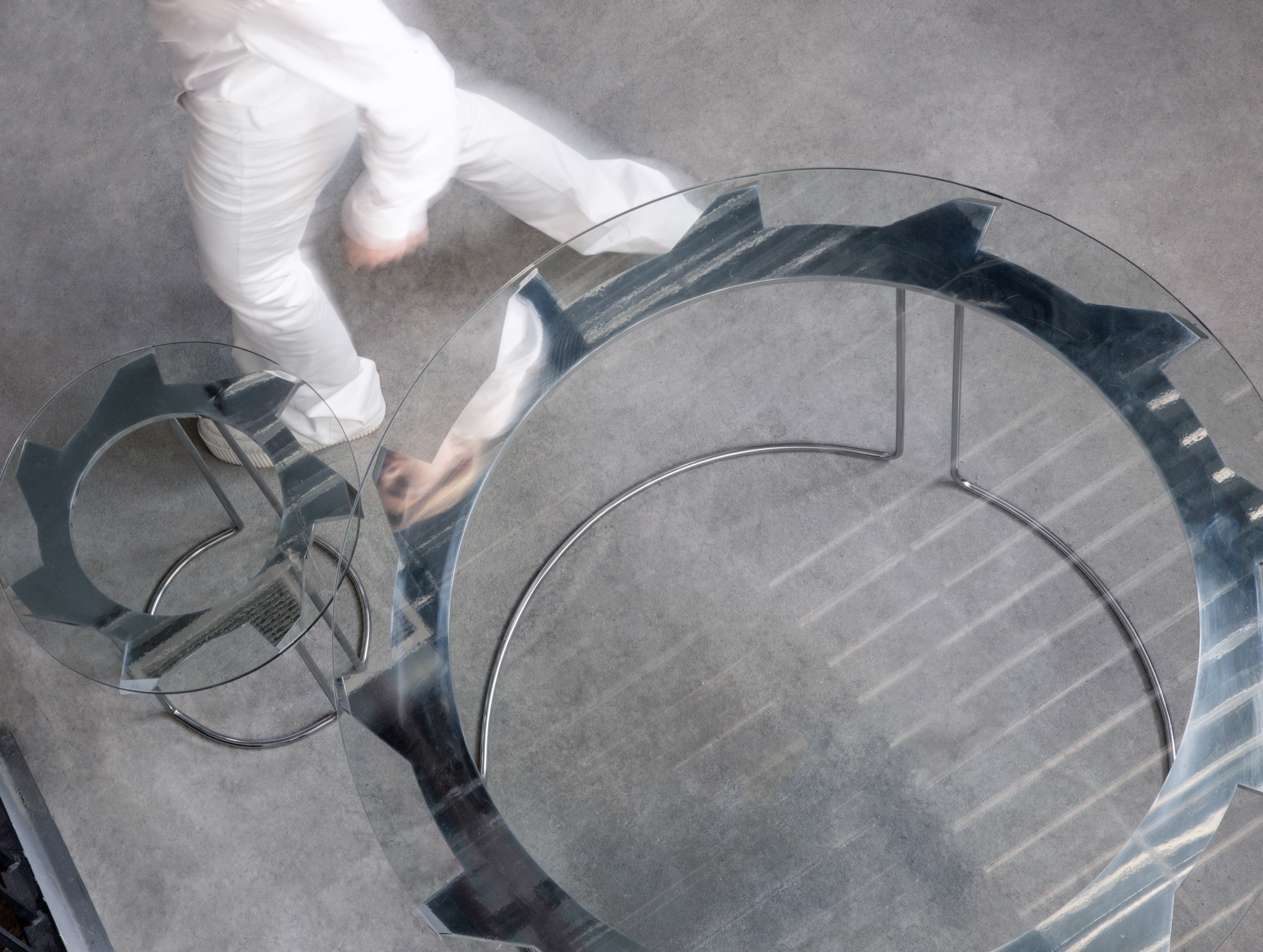 Mirror Buzzsaw Dining Table