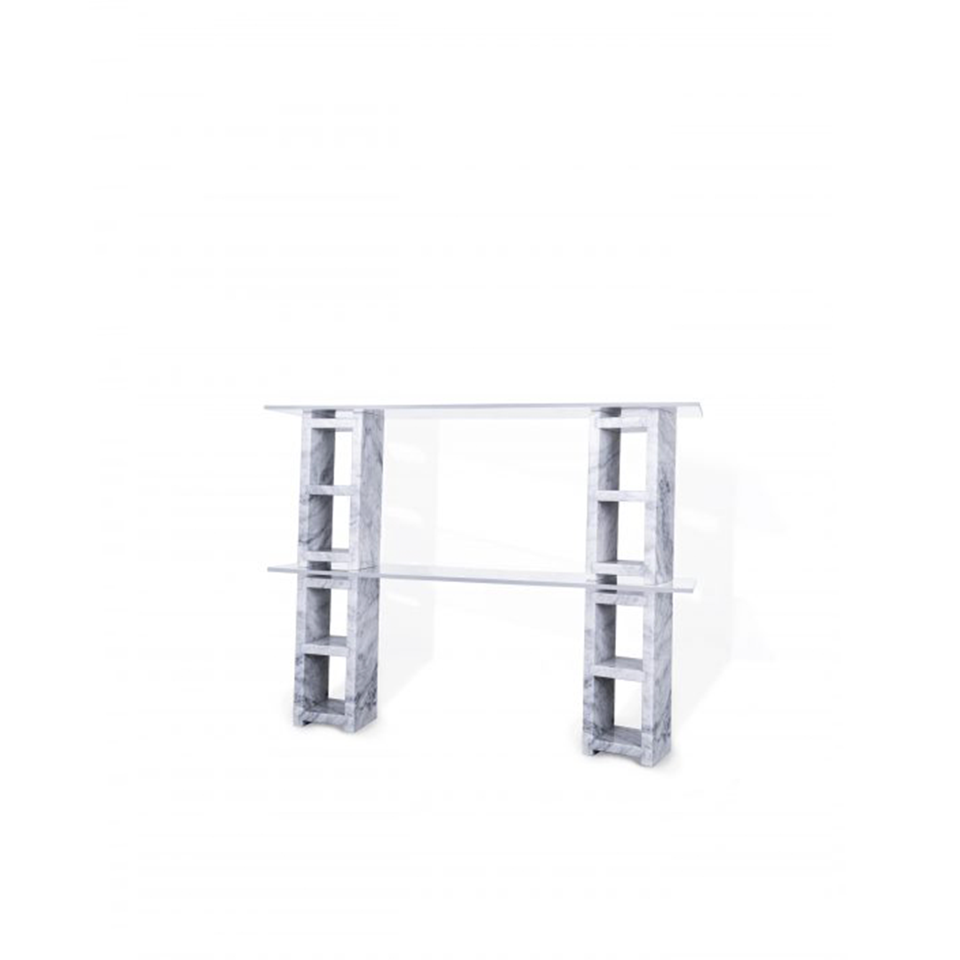 2 Tier Cinder Block Bookshelf