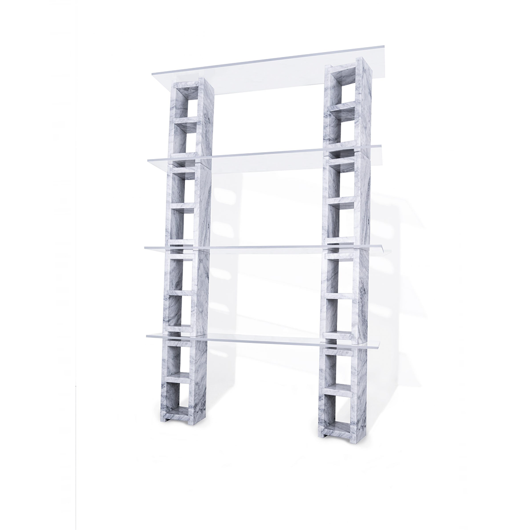 4 Tier Cinder Block Bookshelf