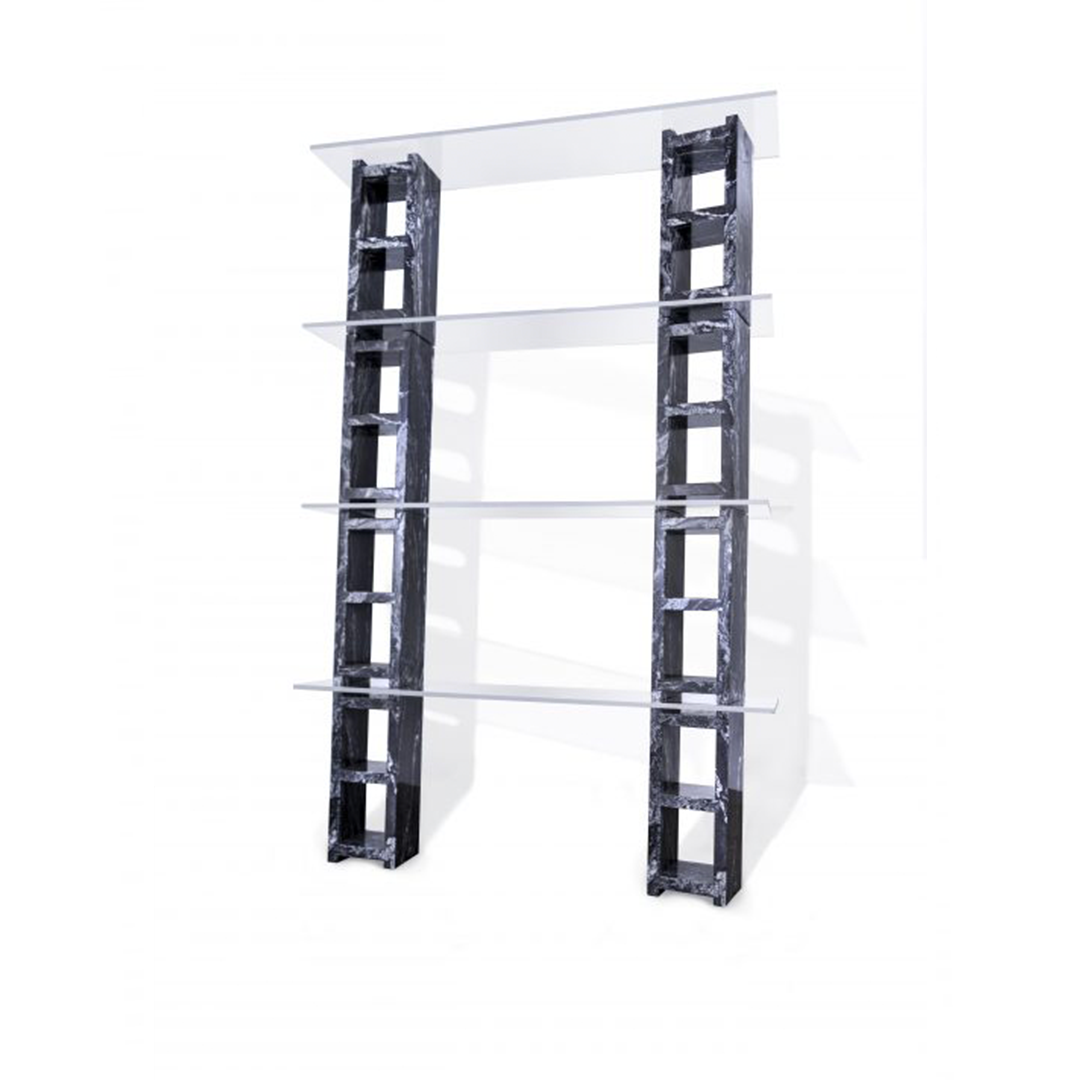 4 Tier Cinder Block Bookshelf
