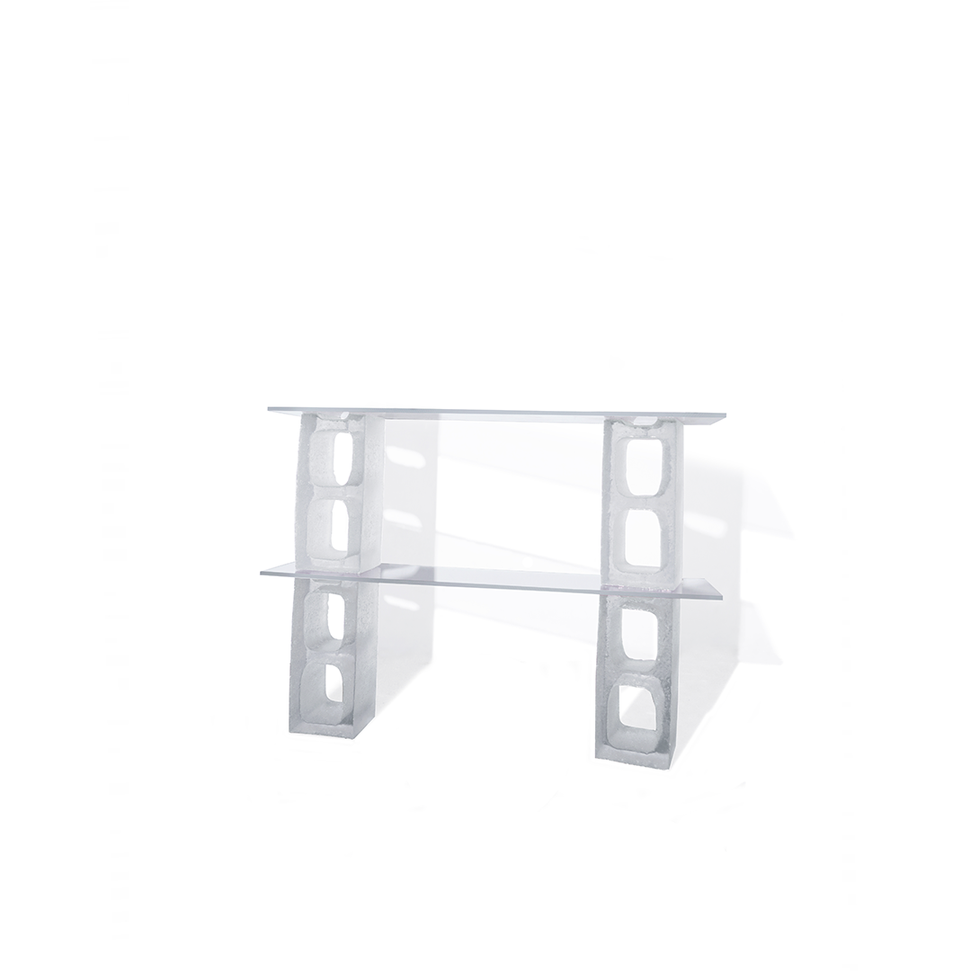 2 Tier Resin Cinder Block Bookshelf