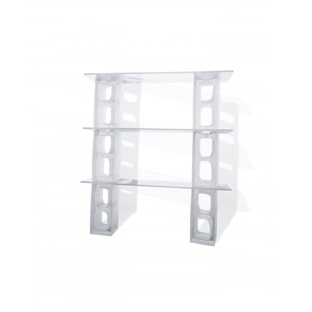 3 Tier Resin Cinder Block Bookshelf