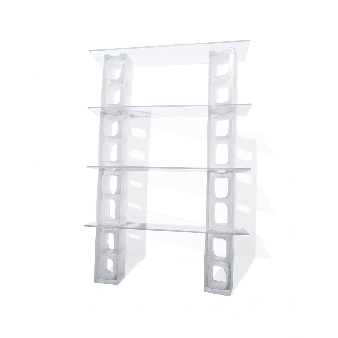 4 Tier Resin Cinder Block Bookshelf