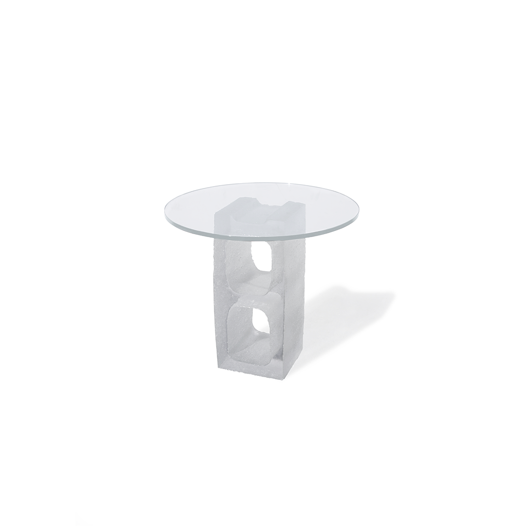 Resin Cinder Block End Table