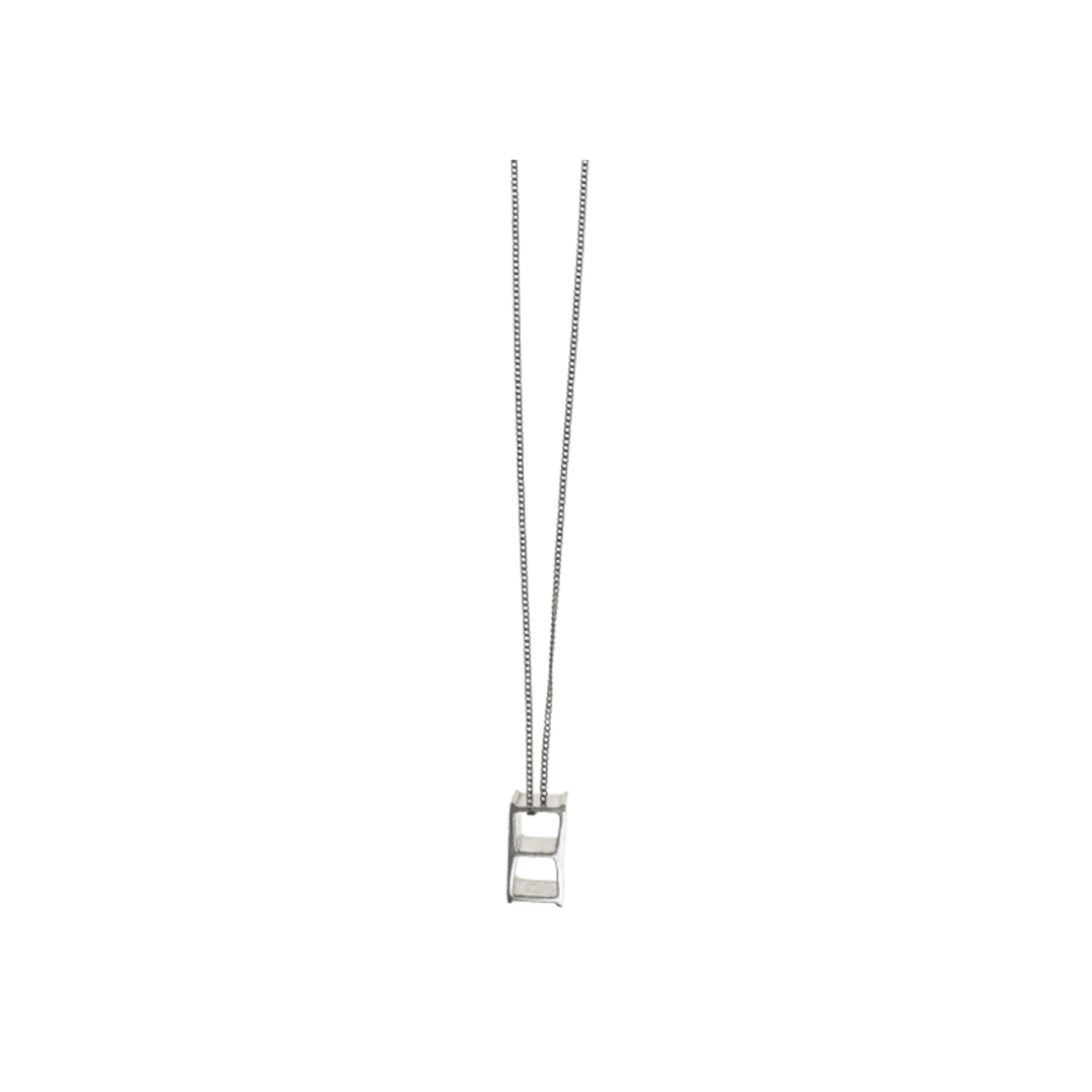 Cinder Block Pendant - 935 Silver