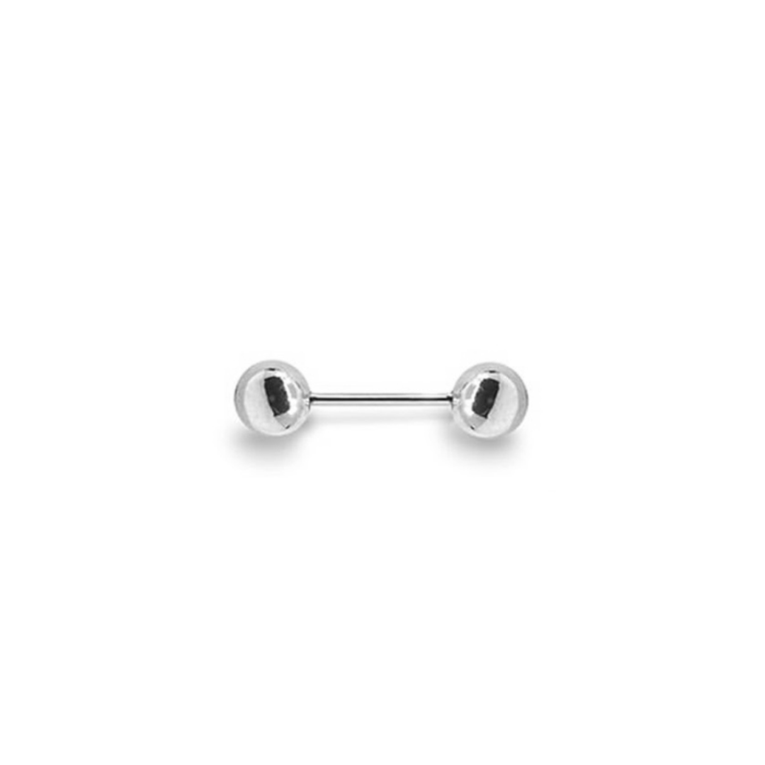 Double 8mm Ball 19mm Piercing Earring