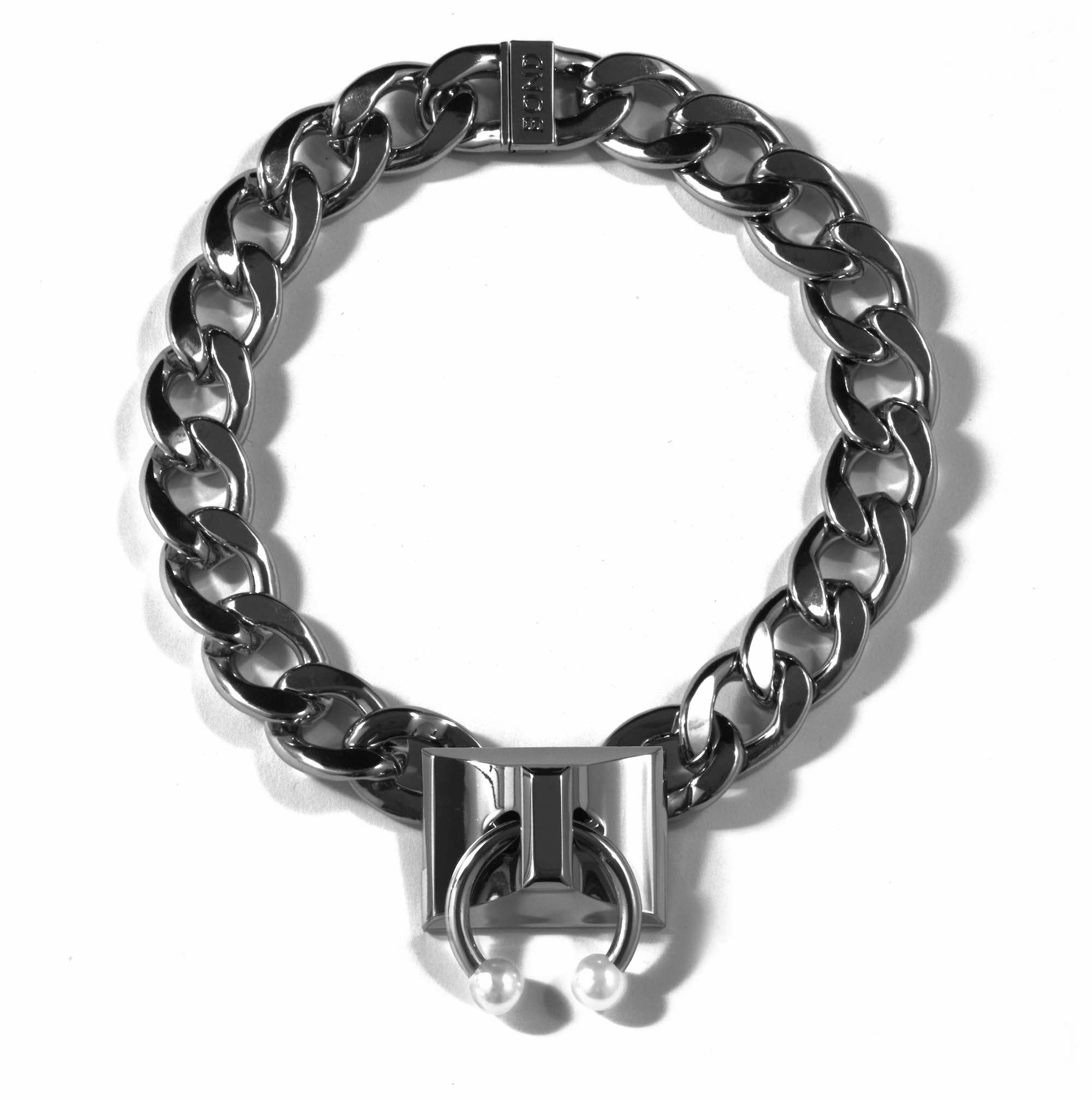 GUNMETAL CHAIN HITCH NECKTIE