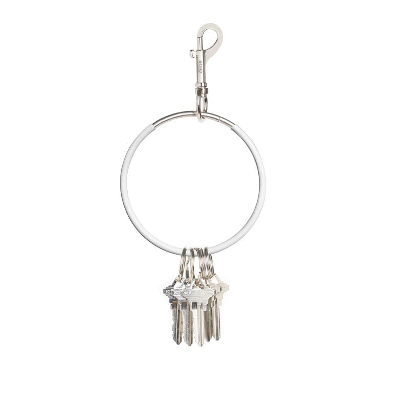 Oversized Key Ring - White