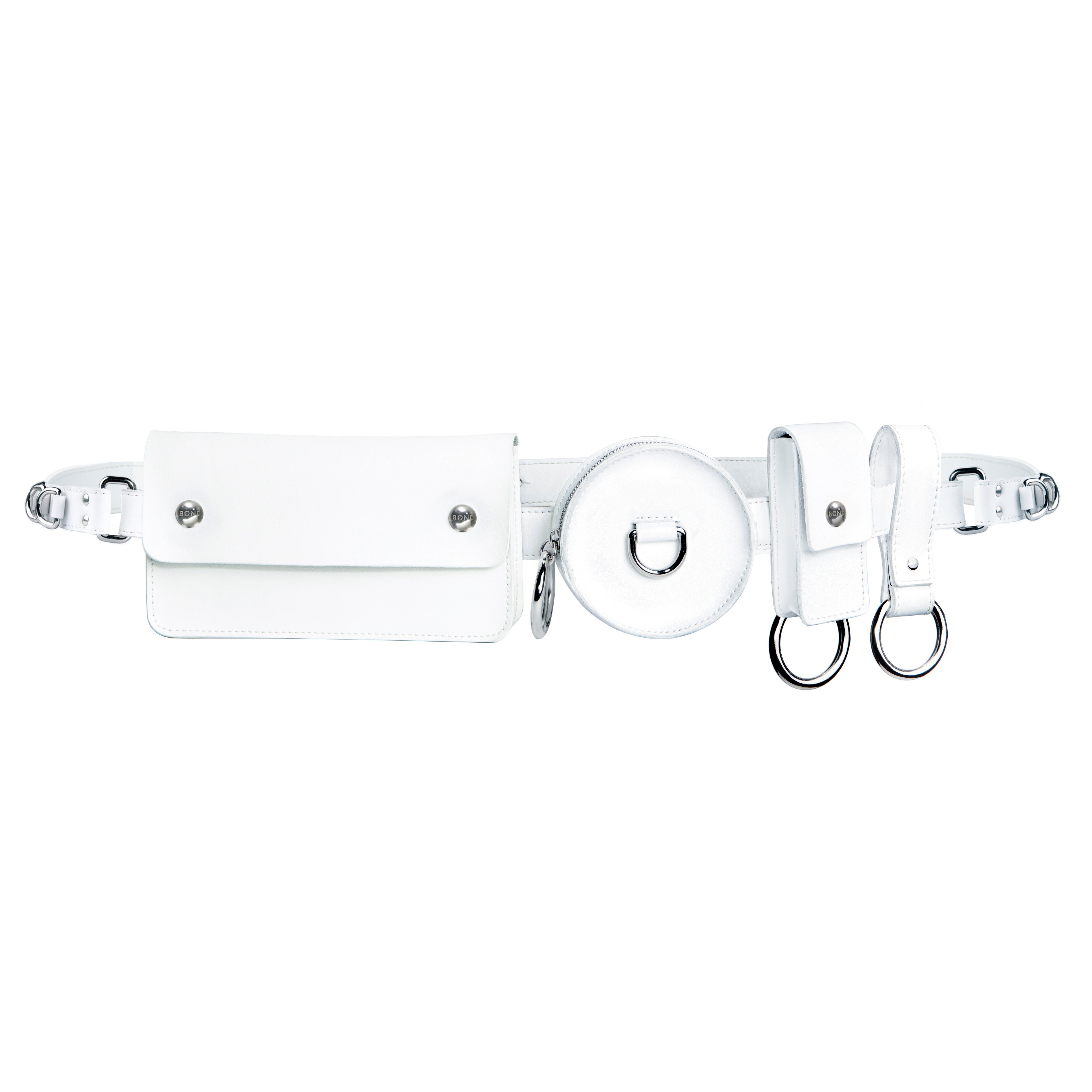 WHITE D-RING POCKET BELT SAMPLE