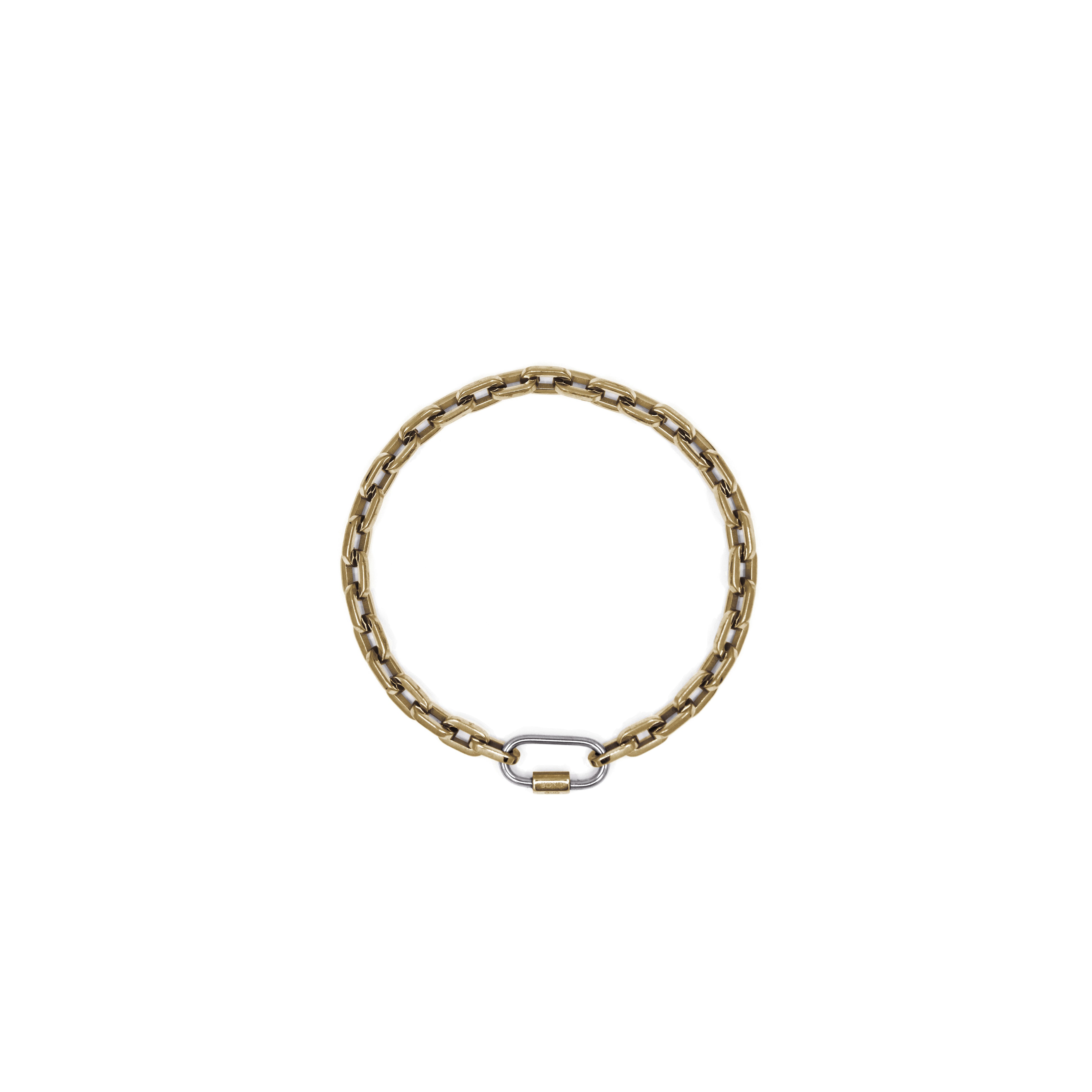 Mini Two-Tone Hex Chain Bracelet