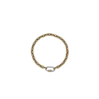 Mini Two-Tone Hex Chain Bracelet