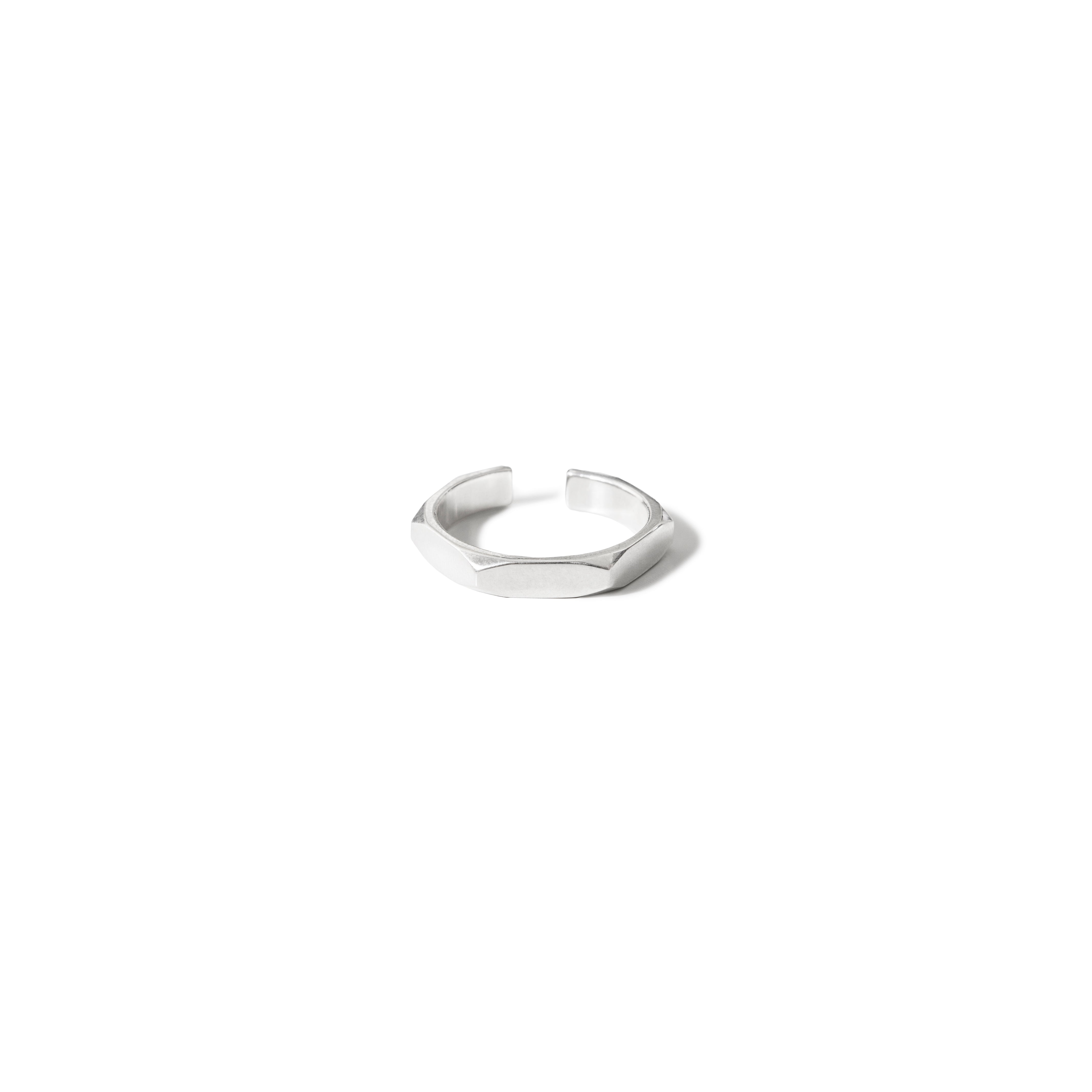 Narrow Hex Cuff Bracelet - 935 Silver