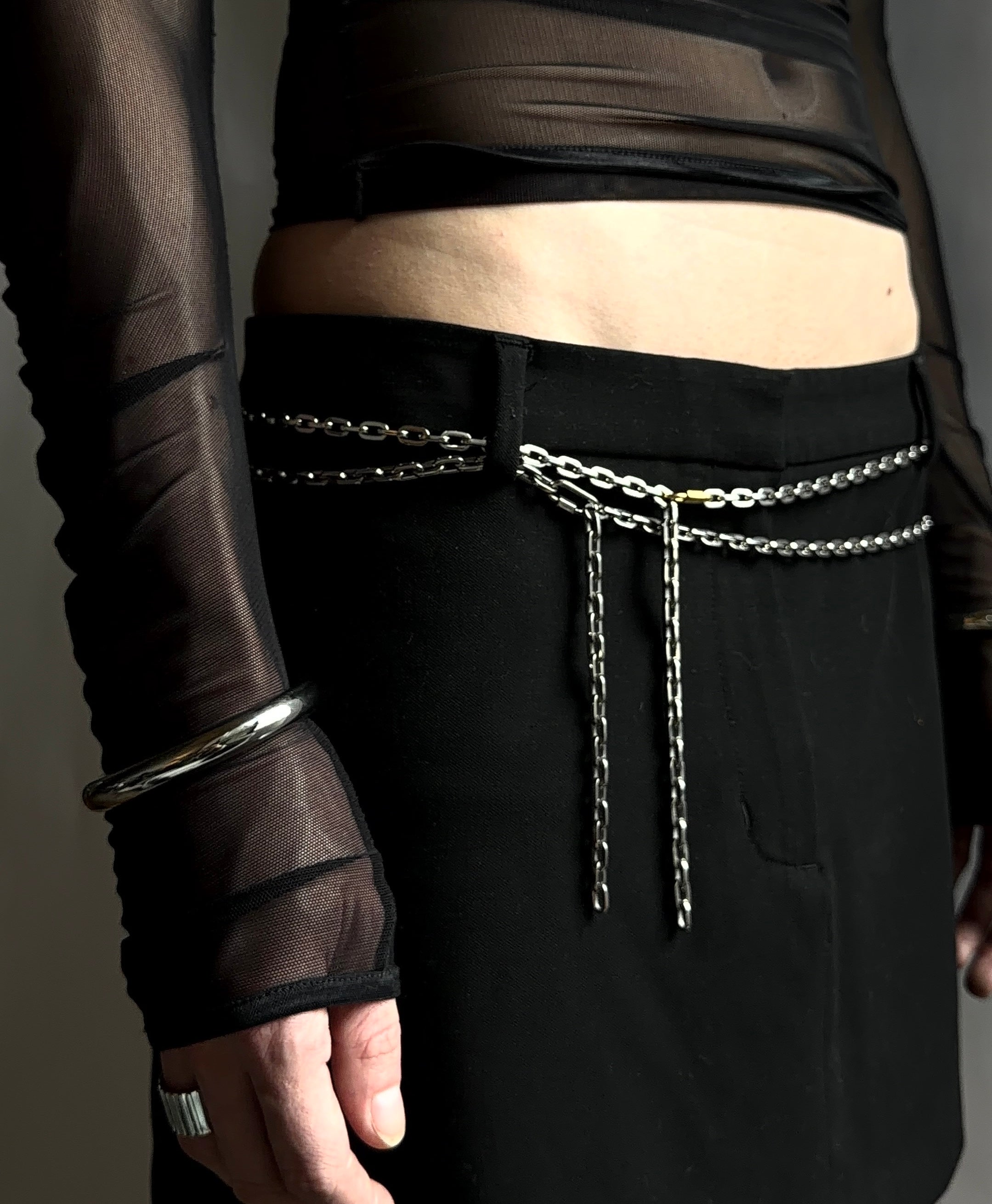 Mini Two-Tone Hex Waist Chain