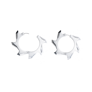 Medium Buzzsaw Hoop Earring