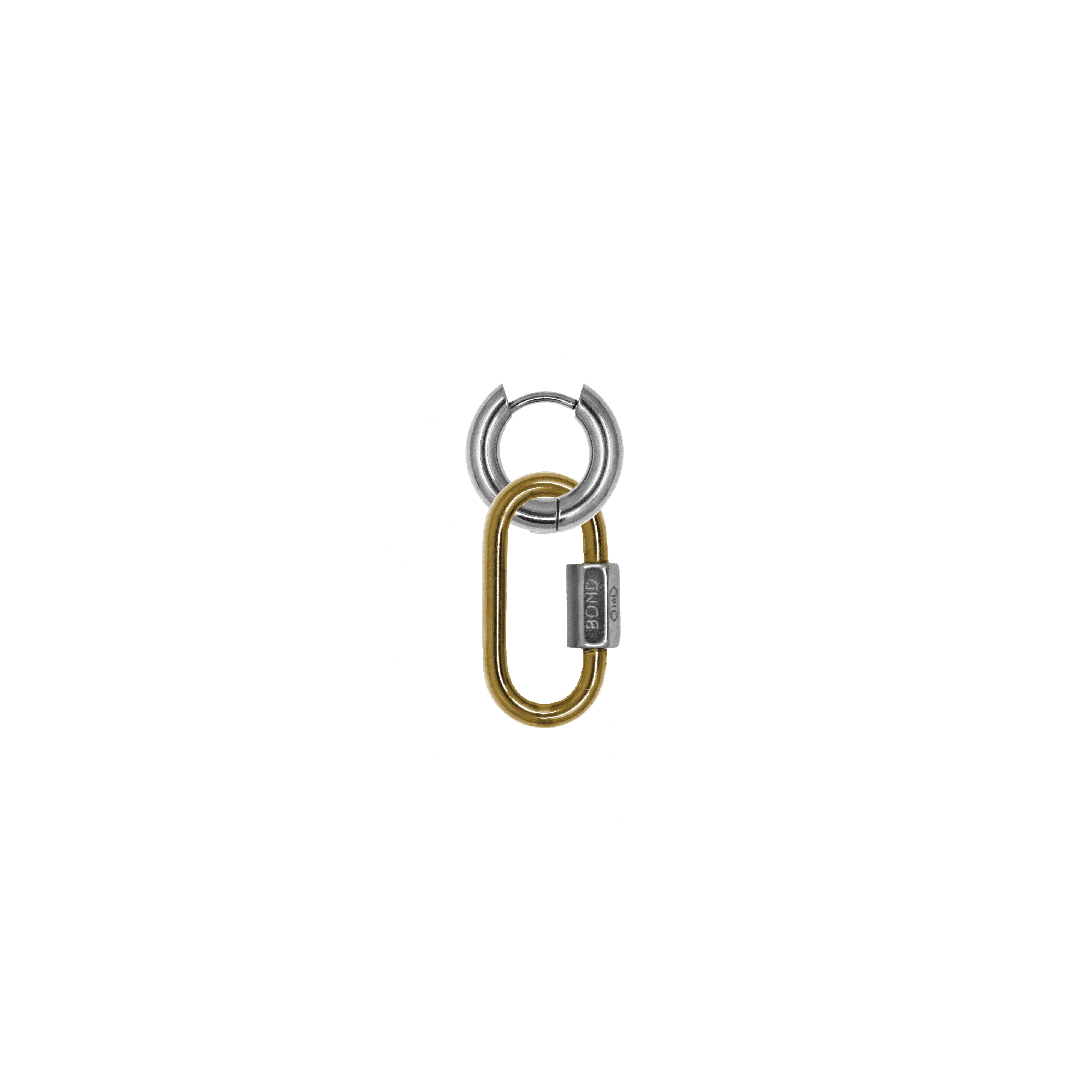 Mini Two-Tone Hex Carabiner Hoop