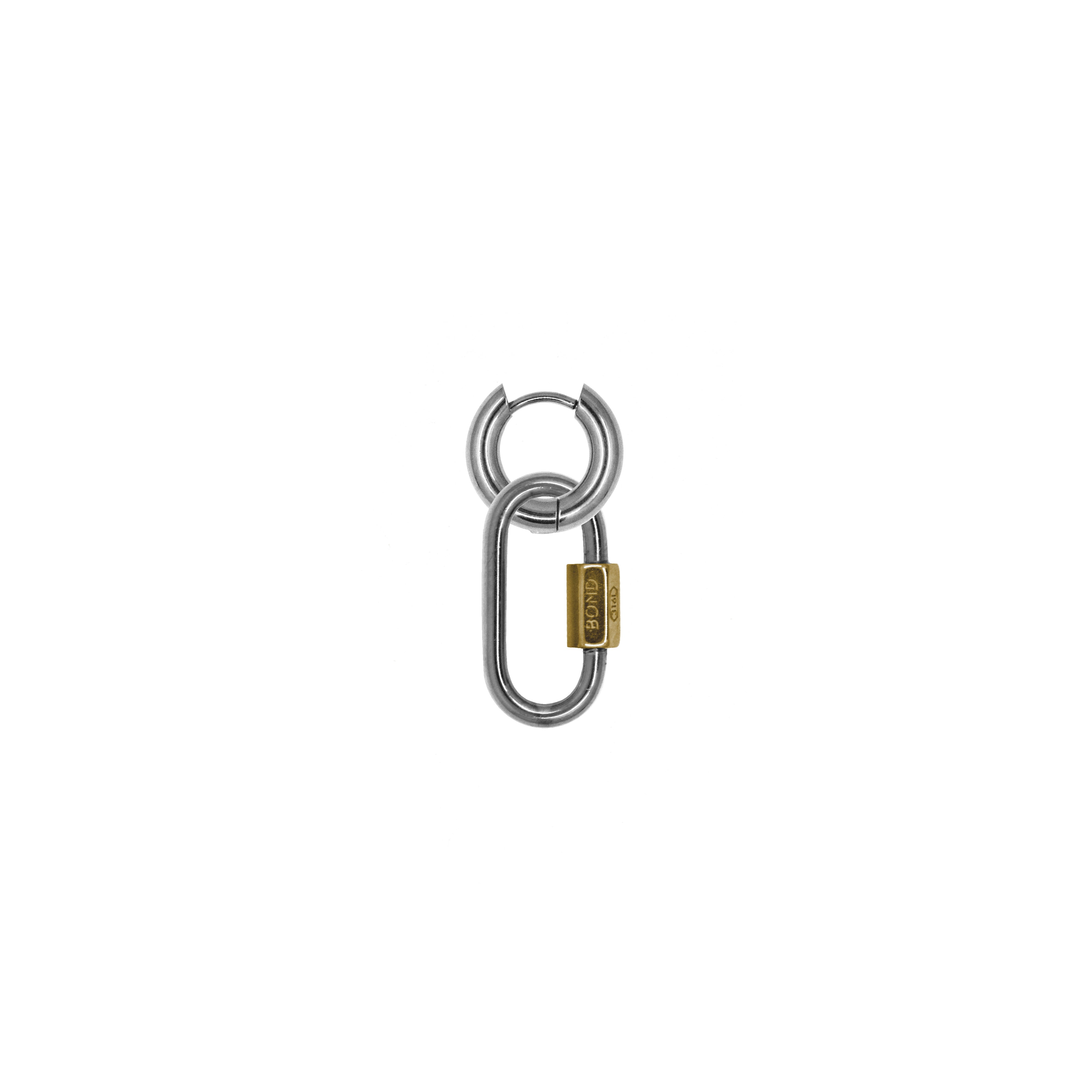 Mini Two-Tone Hex Carabiner Hoop