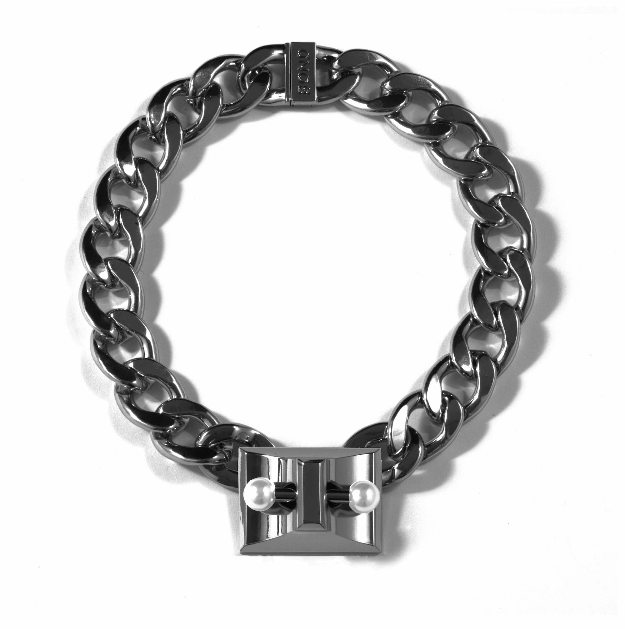 GUNMETAL CHAIN HITCH NECKTIE