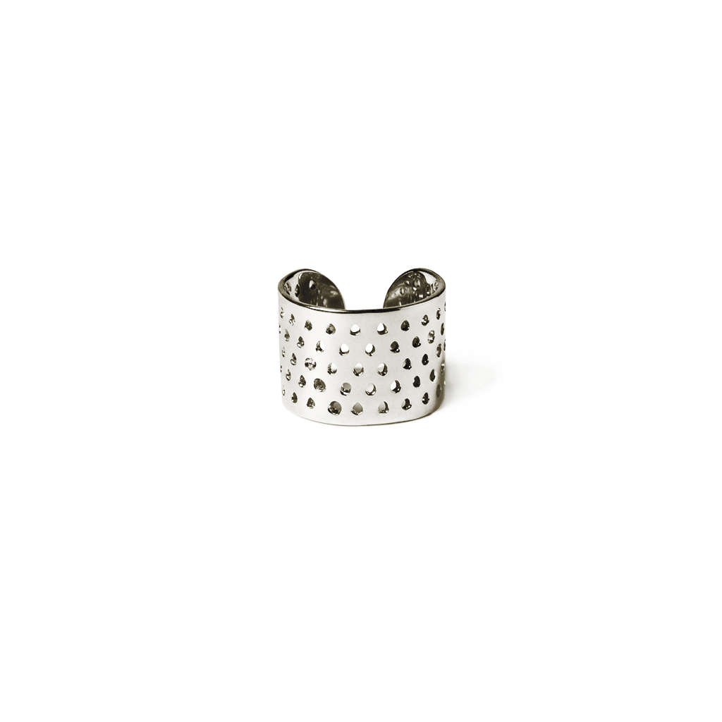 Perforated Ring - 935 Silver