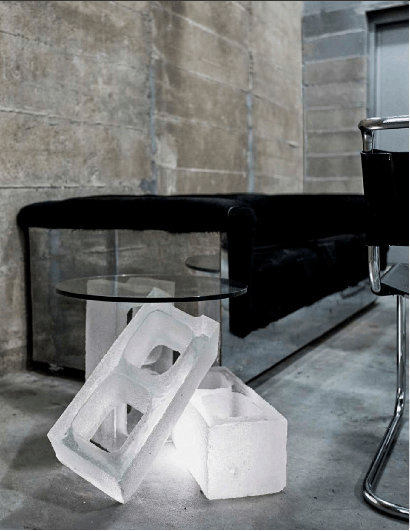 Resin Cinder Block End Table