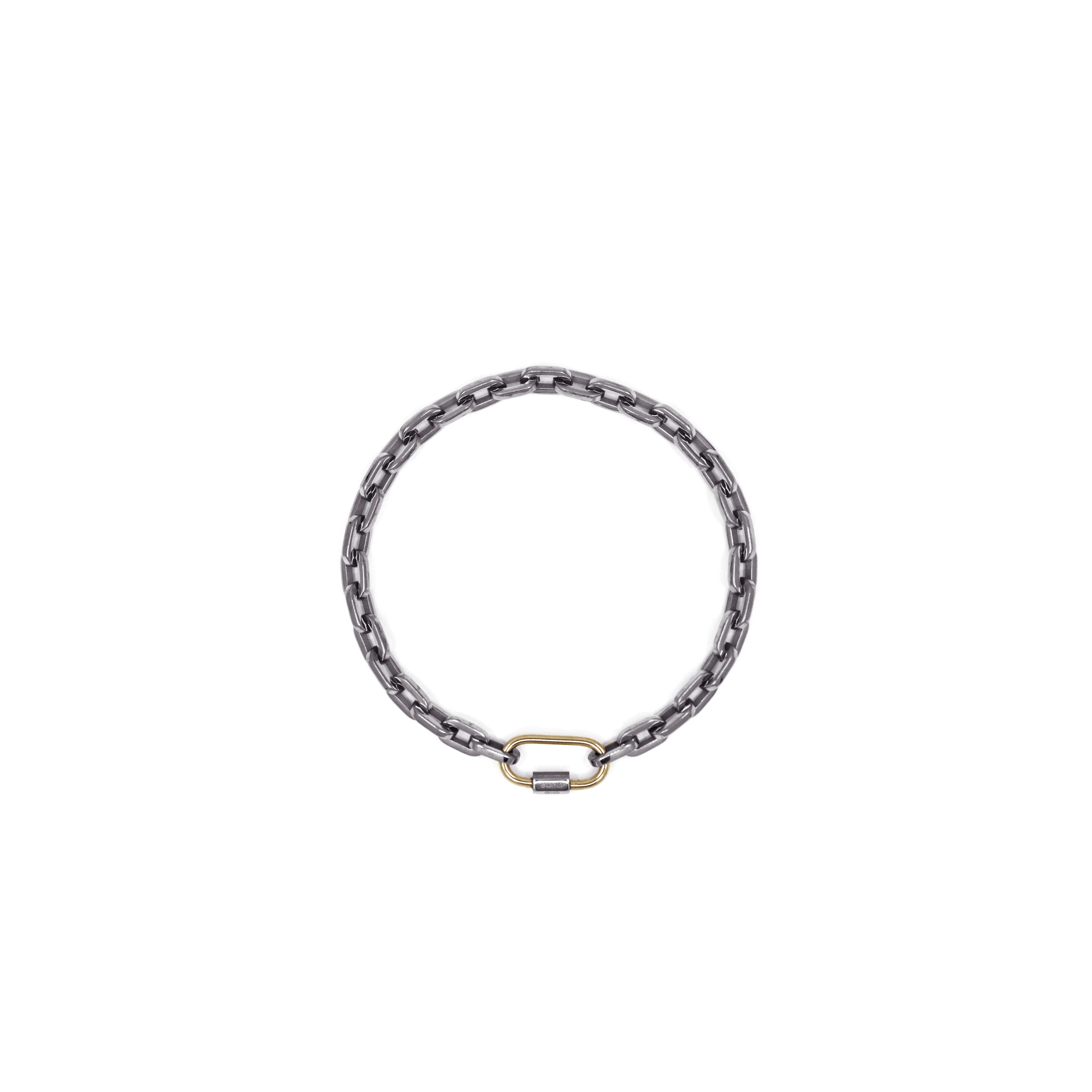 Mini Two-Tone Hex Chain Bracelet