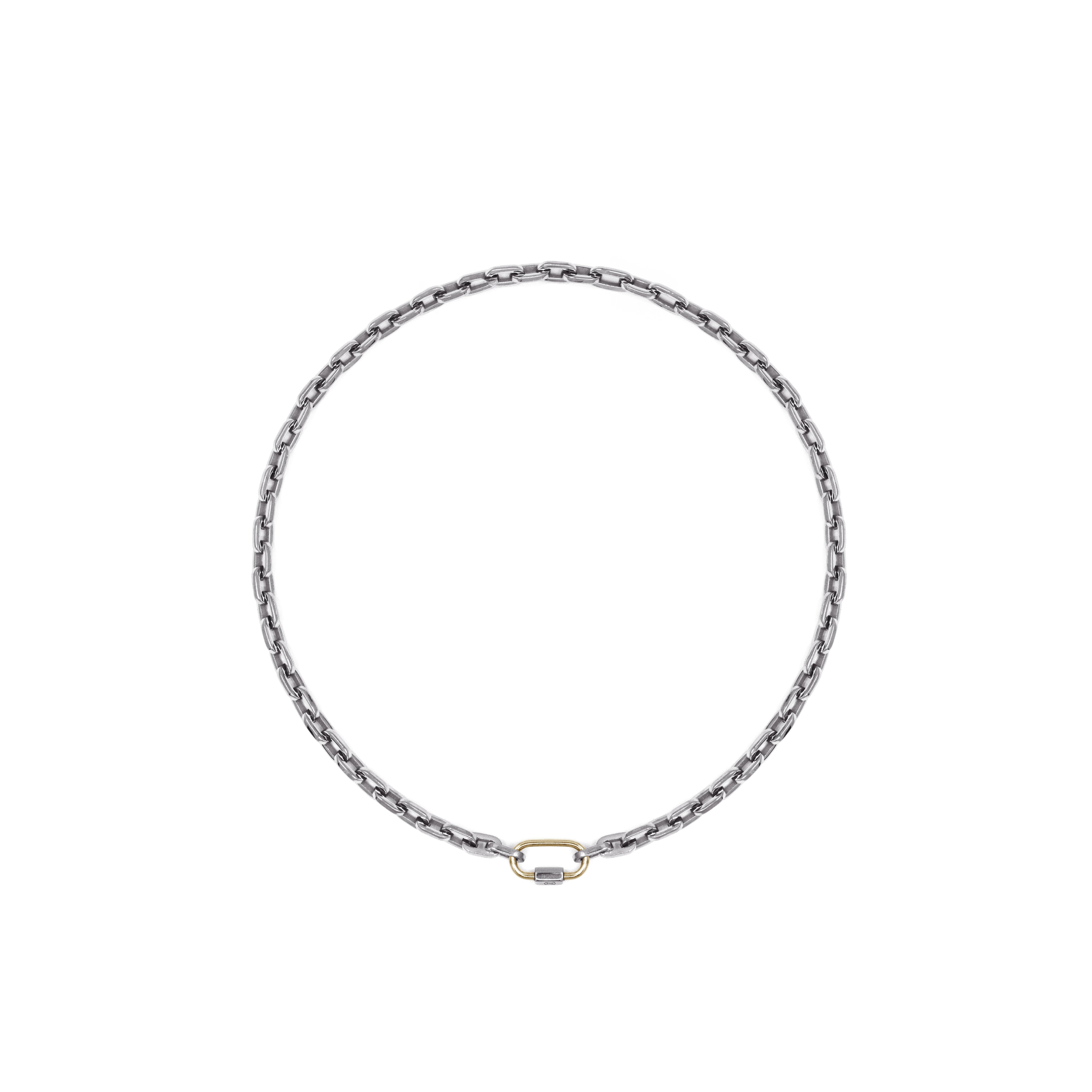 Mini Two-Tone Hex Chain Necklace