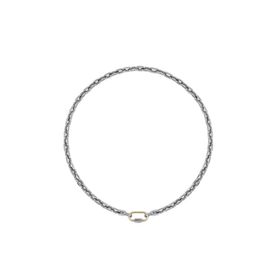Mini Two-Tone Hex Chain Necklace