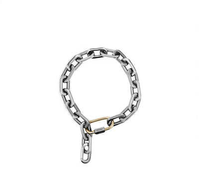 Two-Tone Hex Chain Anklet