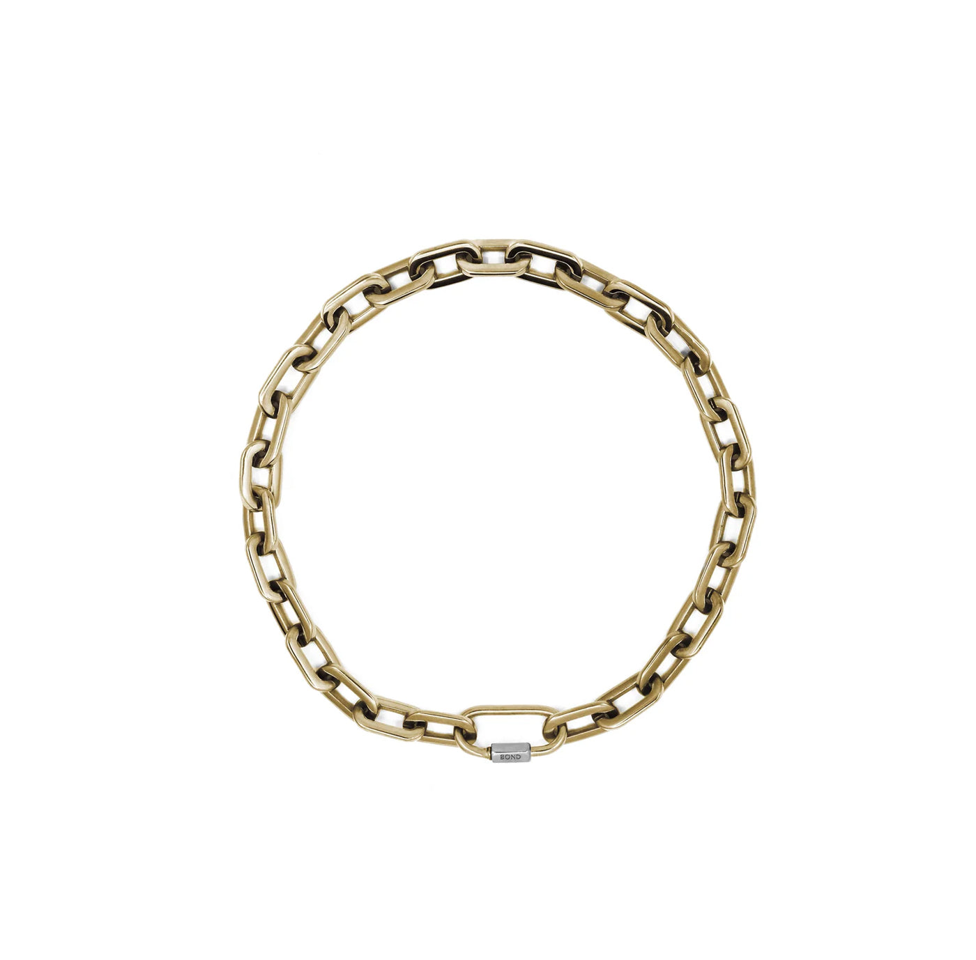 Two-Tone 18" Hex Chain Necklace